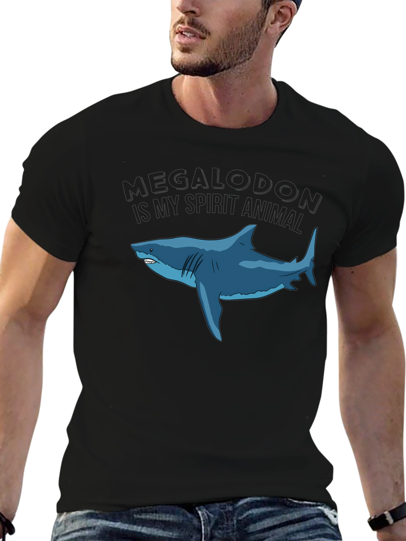 Megalodon Spirit Animal Graphic T-Shirt
