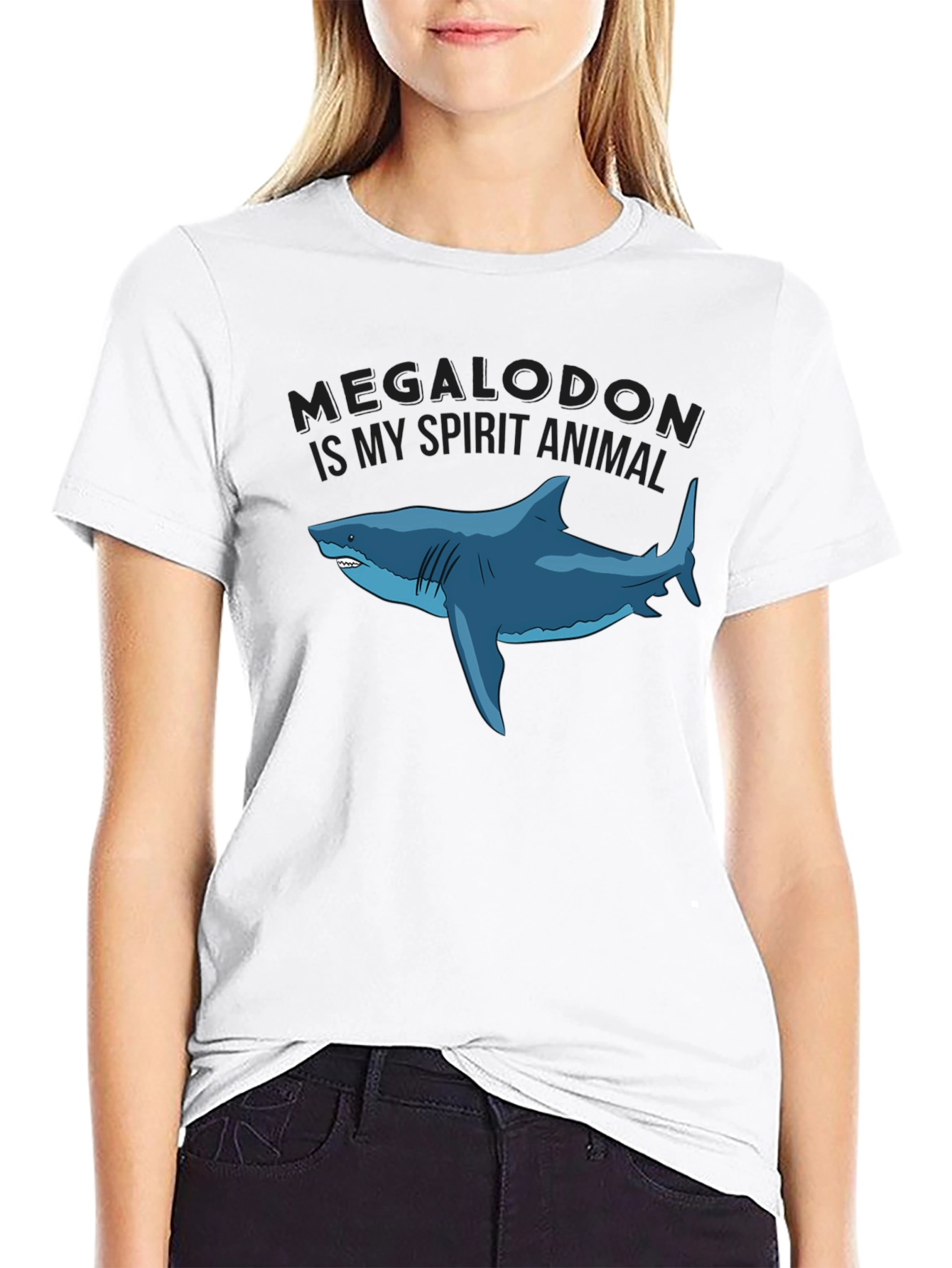Megalodon Spirit Animal Graphic T-Shirt
