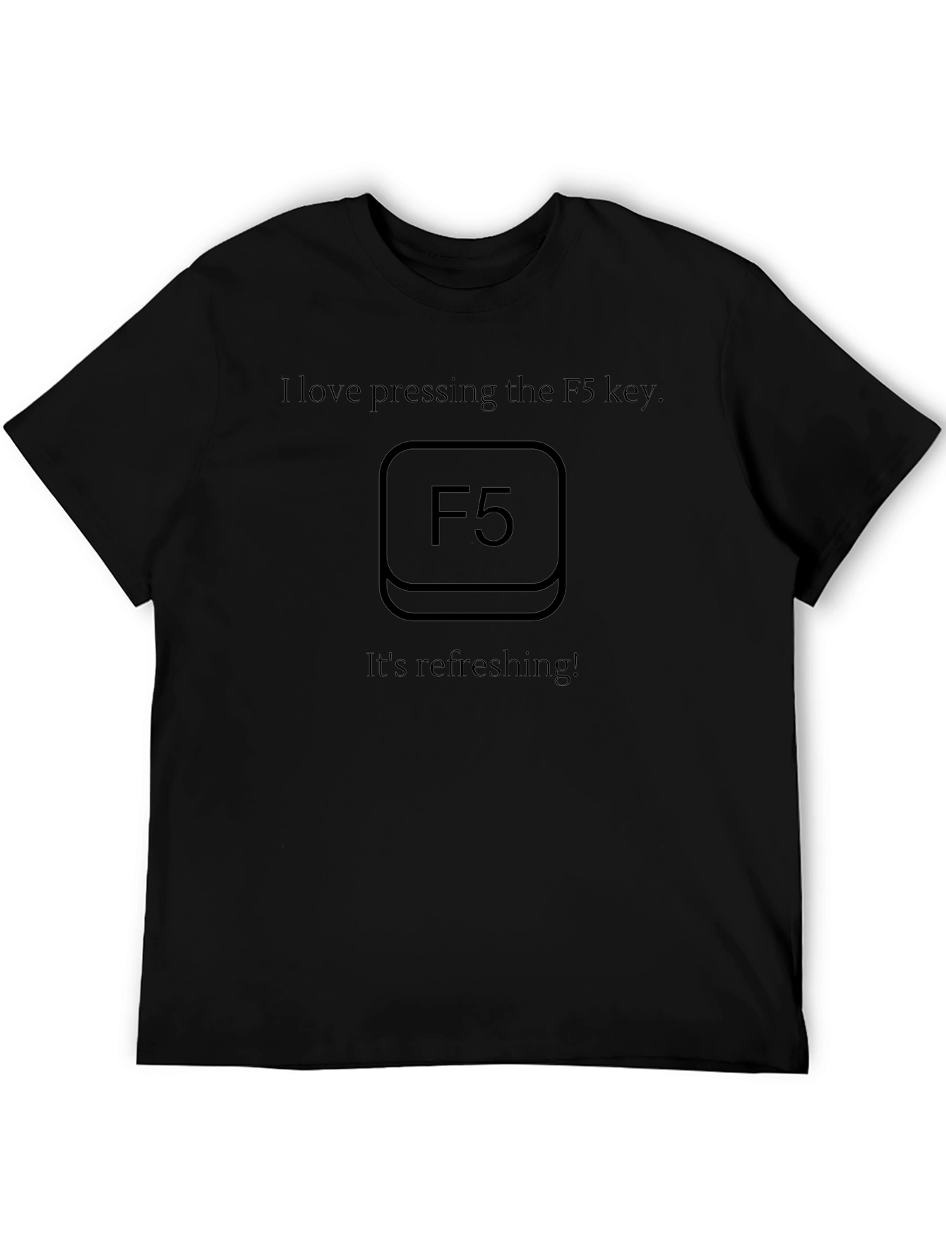Refresh with F5 Black Graphic Tee