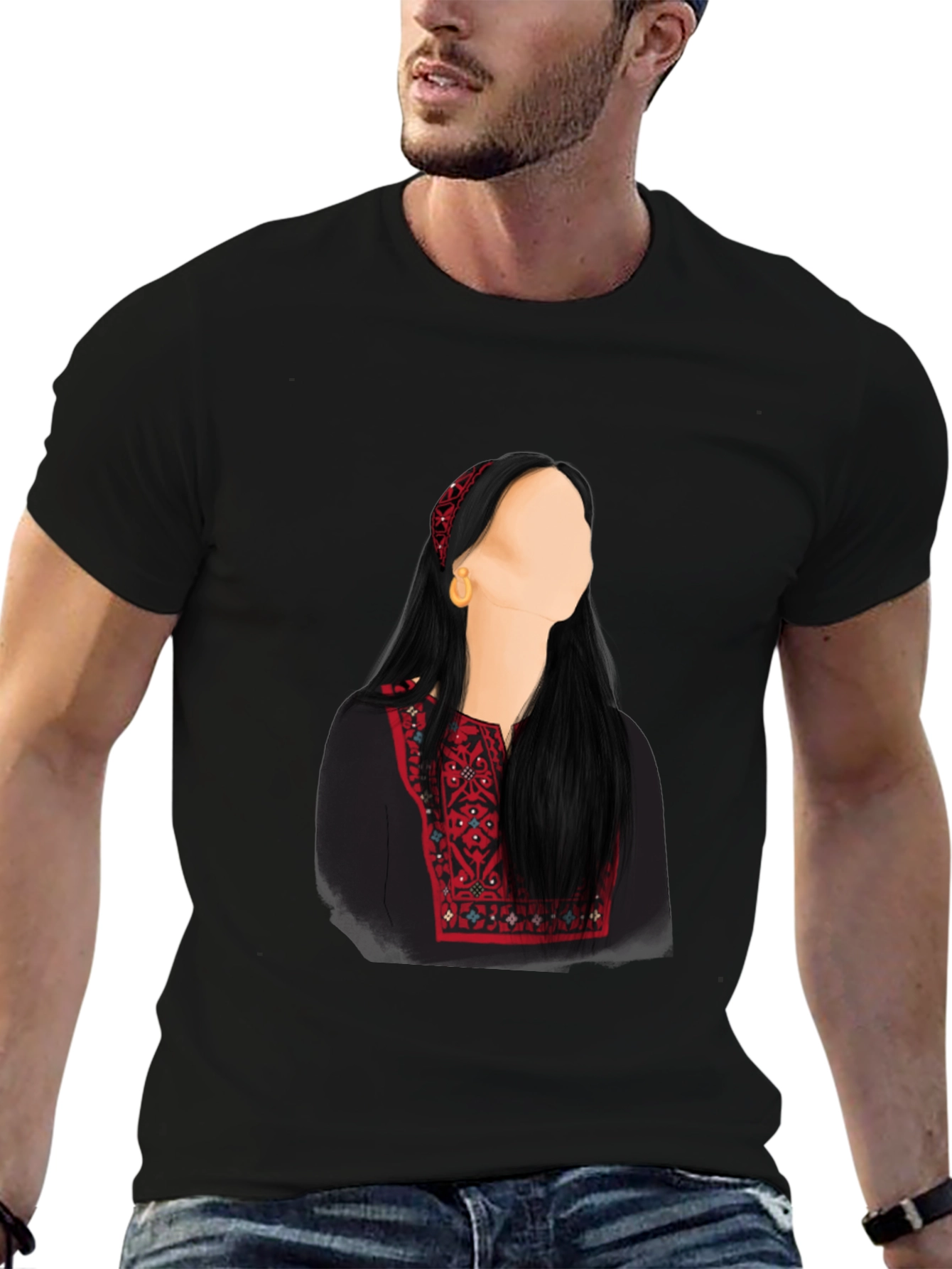 Embroidered Palestinian Thobe T-Shirt
