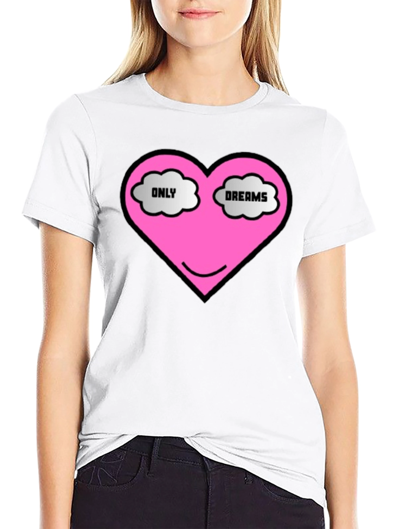 Only Dreams Heart T-Shirt - Black