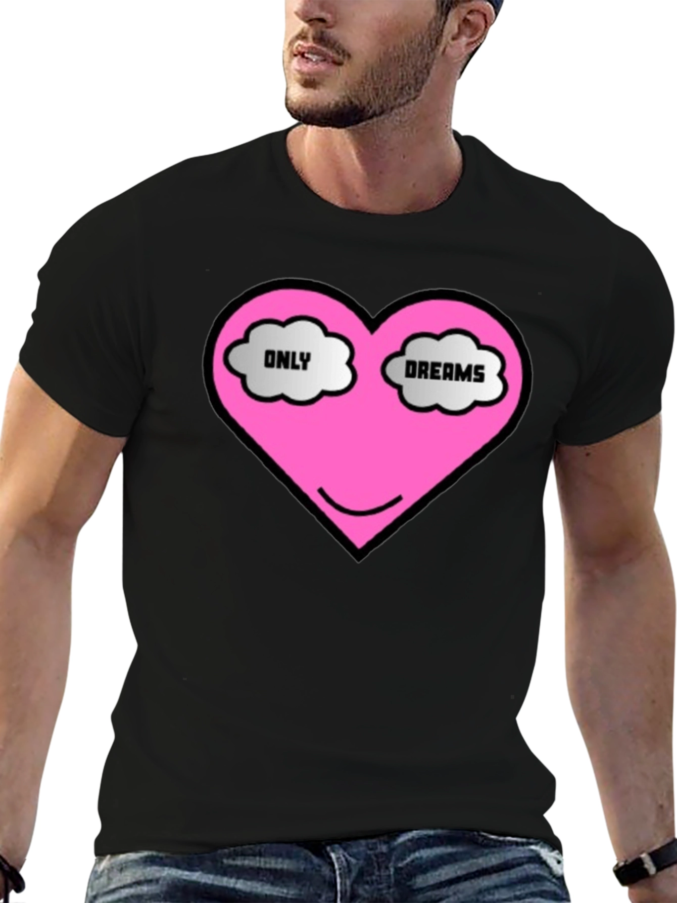 Only Dreams Heart T-Shirt - Black