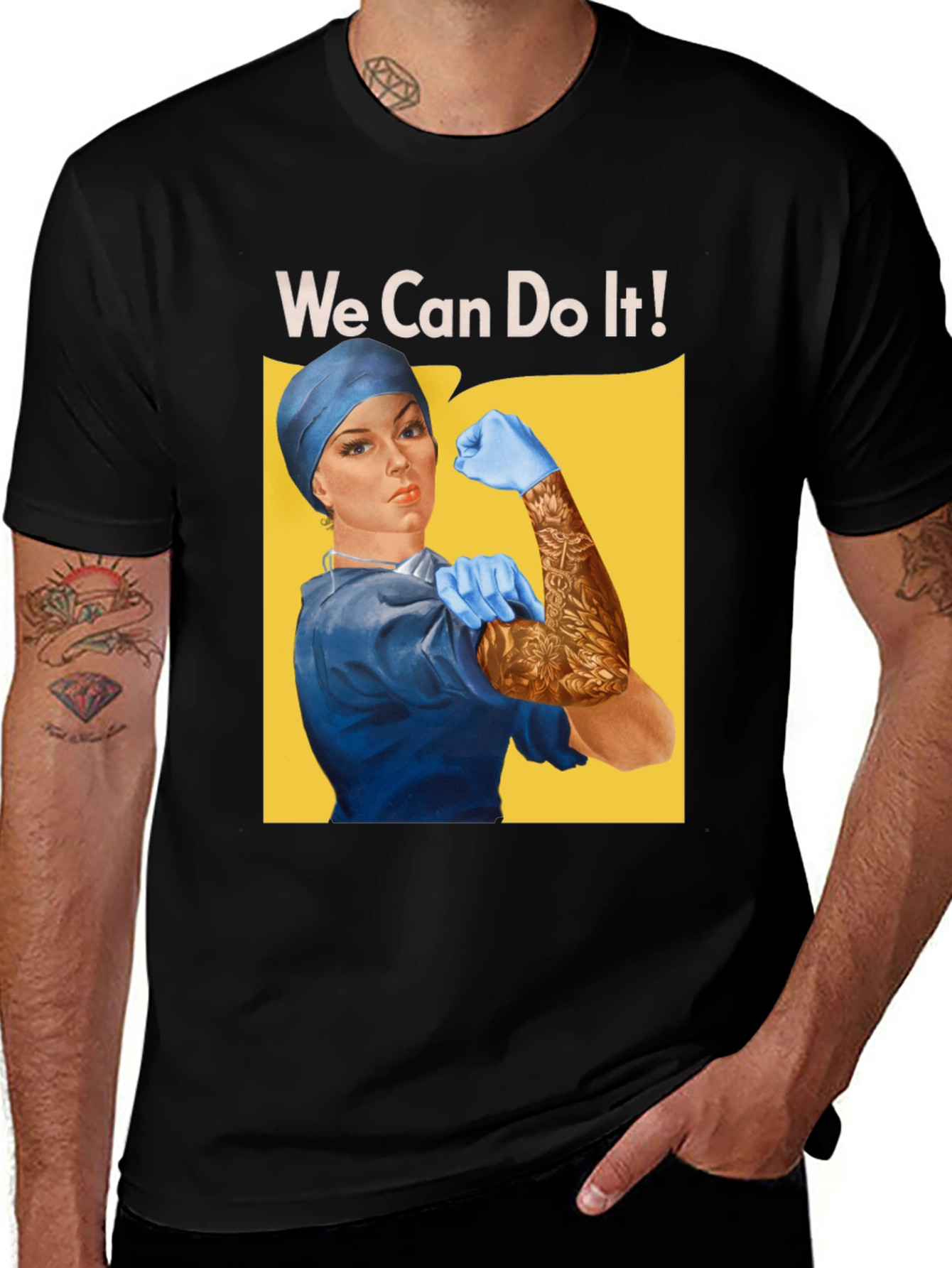 Rosie the Riveter Nurse We Can Do It T-Shirt