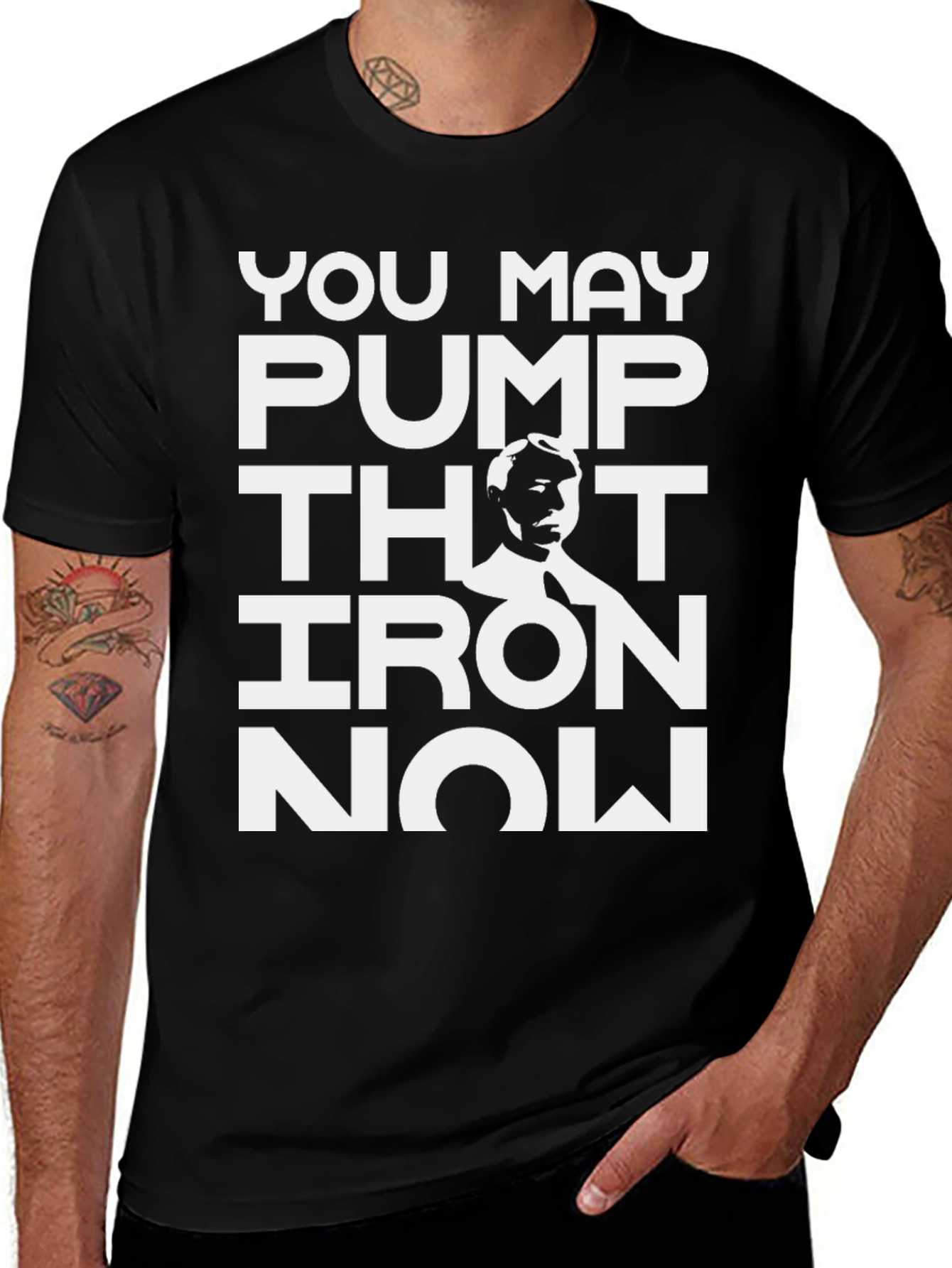 You May Pump That Iron Now Black T-Shirt