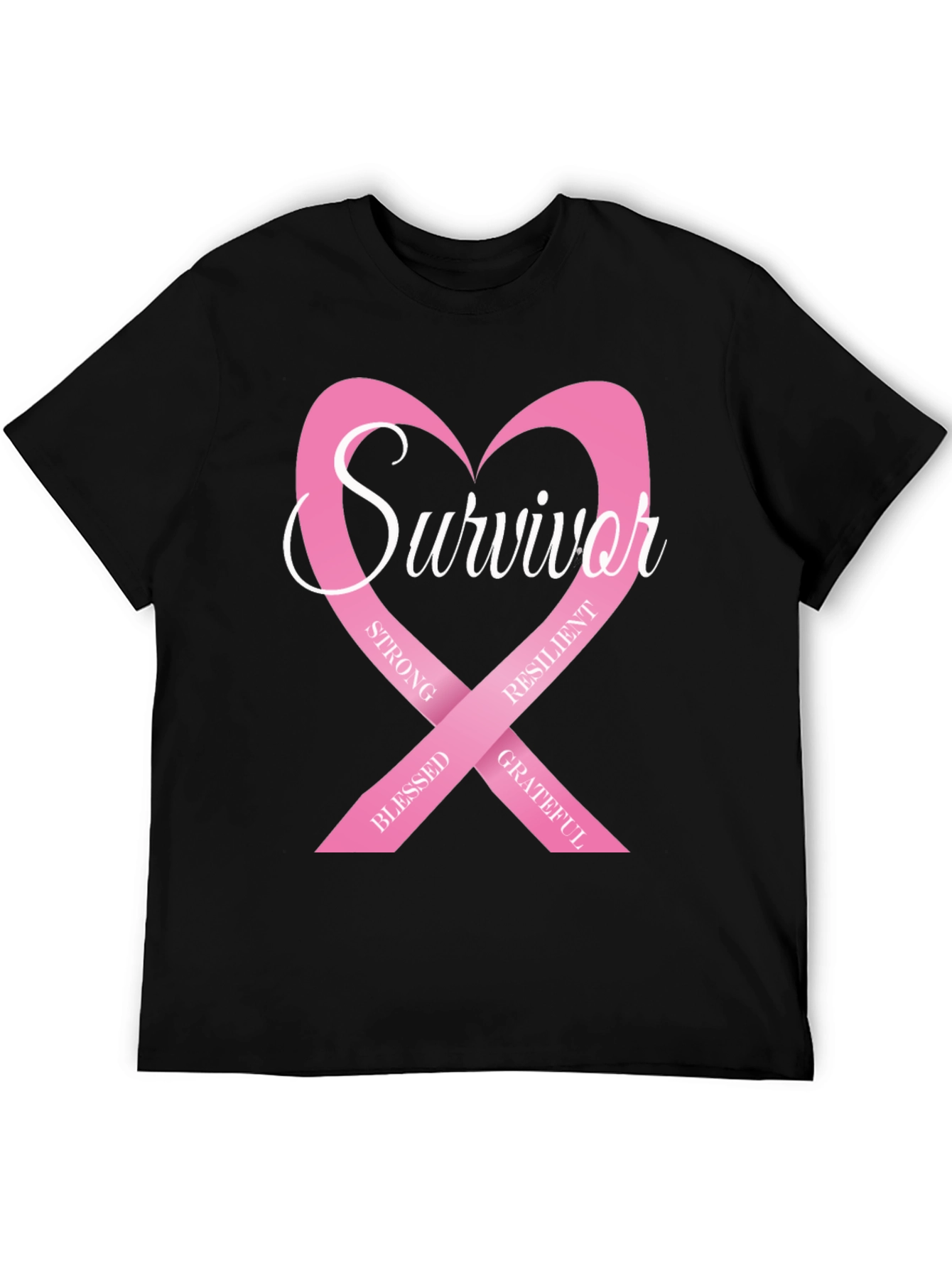Survivor Breast Cancer Awareness Ribbon T-Shirt