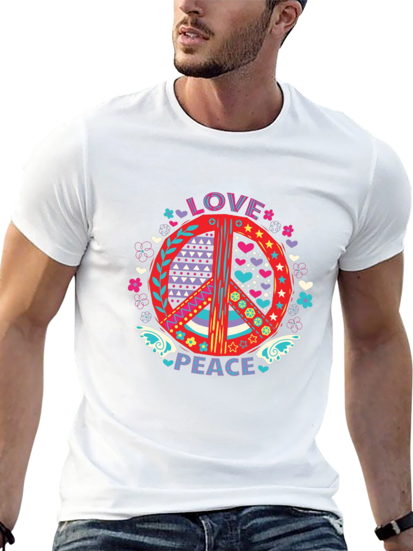 Love & Peace Graphic T-Shirt