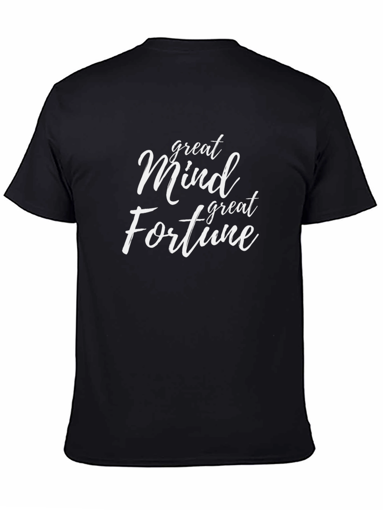 Great Mind Great Fortune Black Graphic Tee