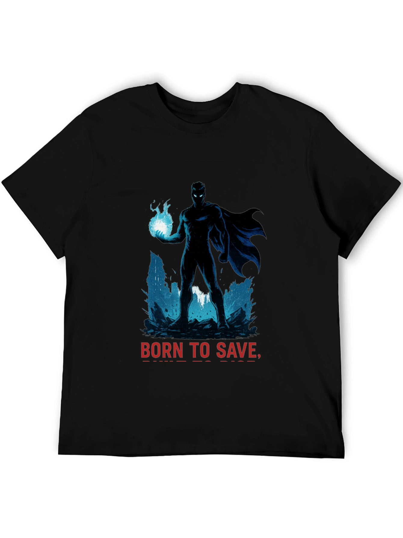 Born to Save Superhero T-Shirt - Black