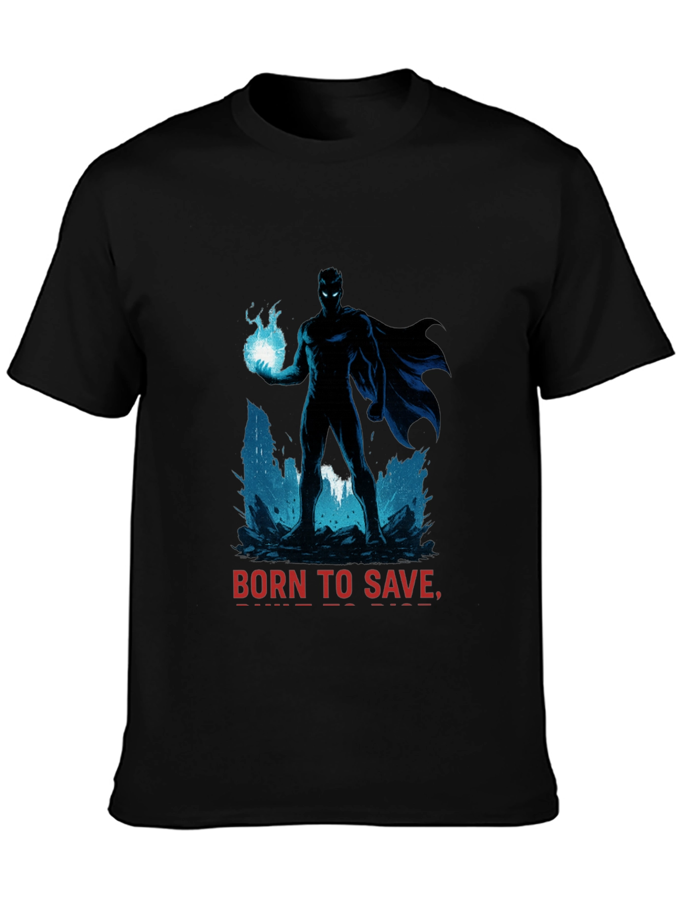 Born to Save Superhero T-Shirt - Black