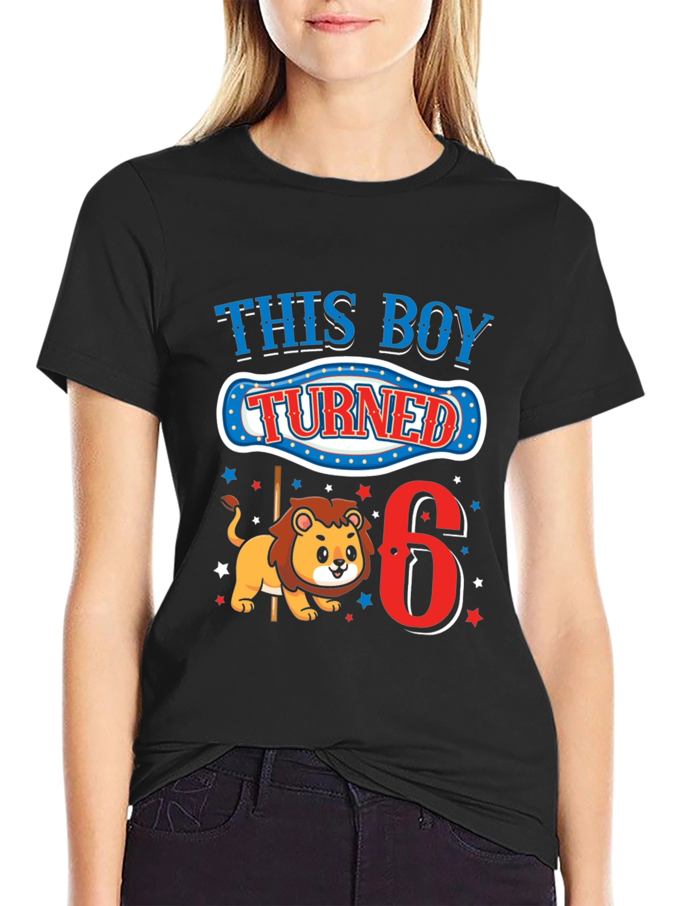 Boys 6th Birthday Lion T-Shirt