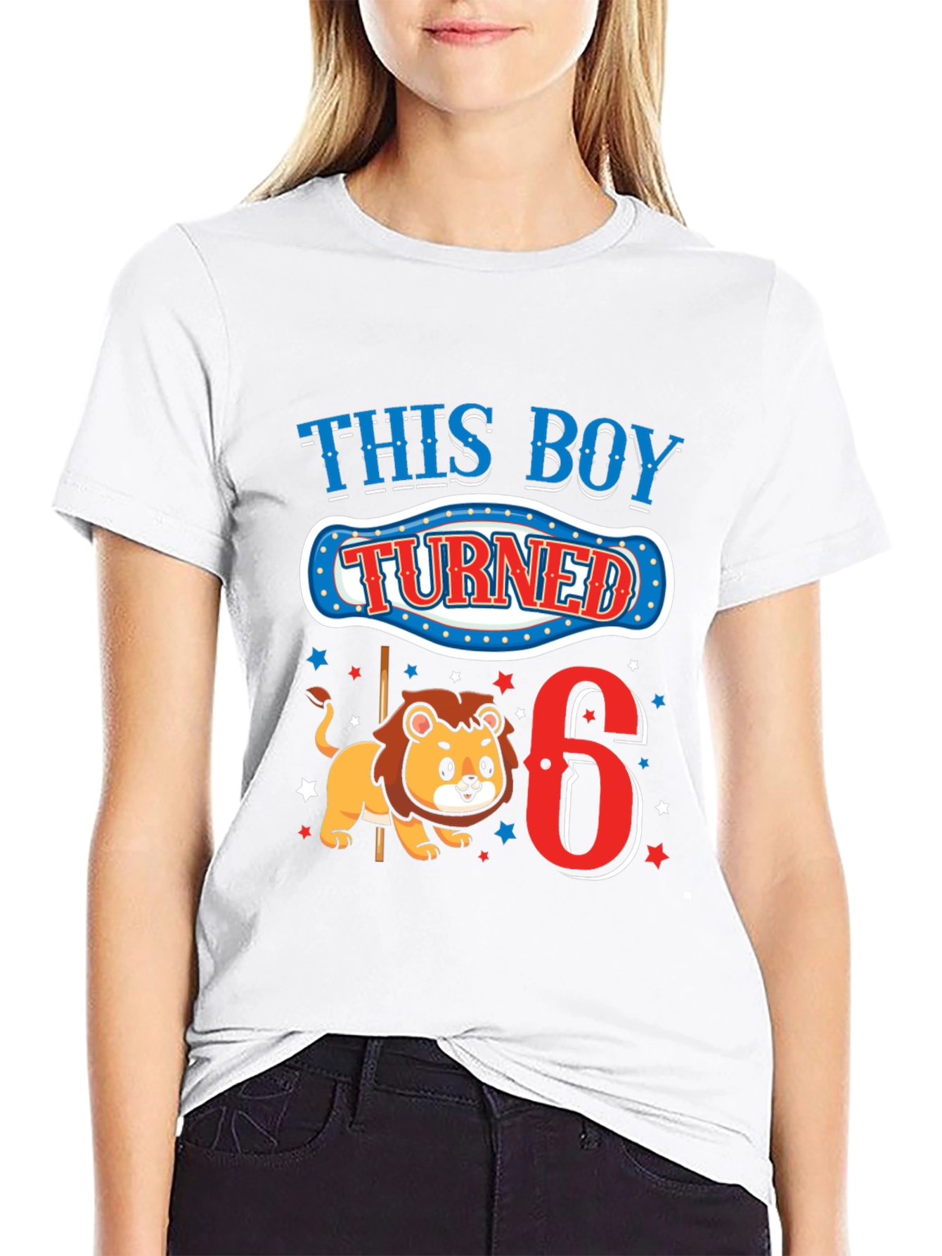 Boys 6th Birthday Lion T-Shirt