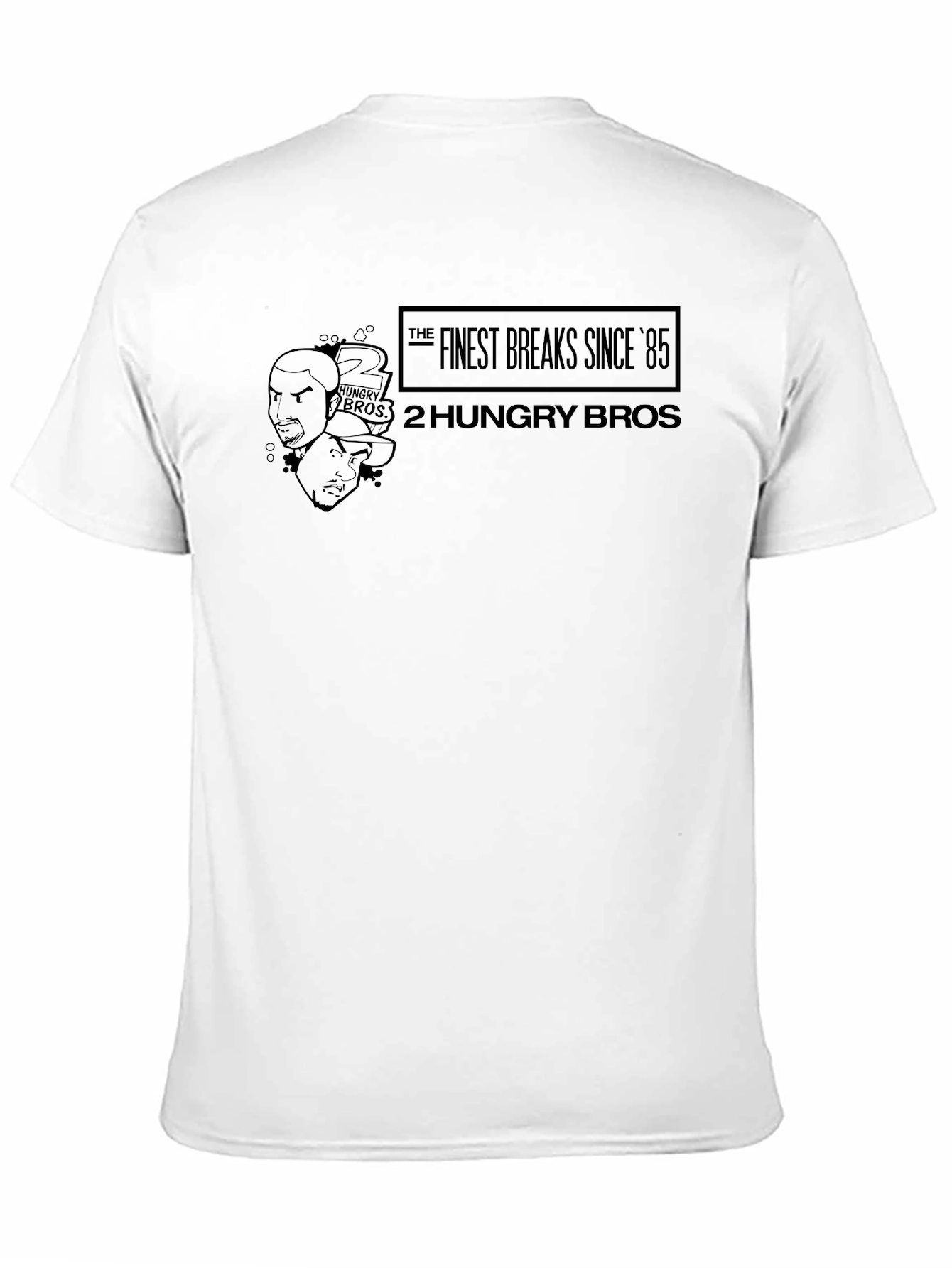 2 Hungry Bros Mens Black Graphic T-Shirt