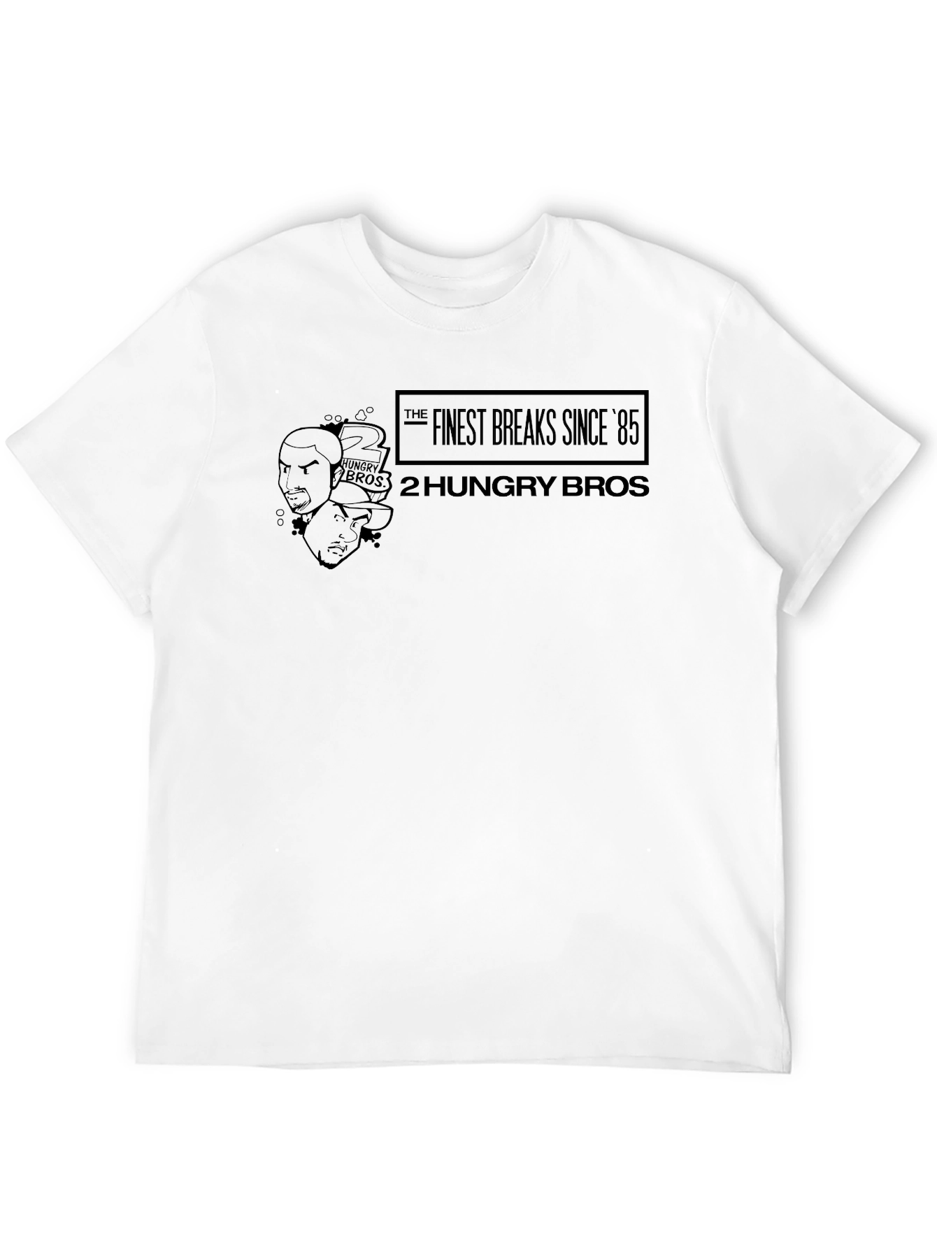 2 Hungry Bros Mens Black Graphic T-Shirt