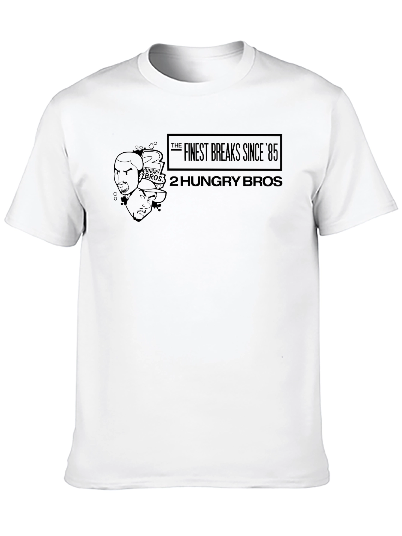 2 Hungry Bros Mens Black Graphic T-Shirt
