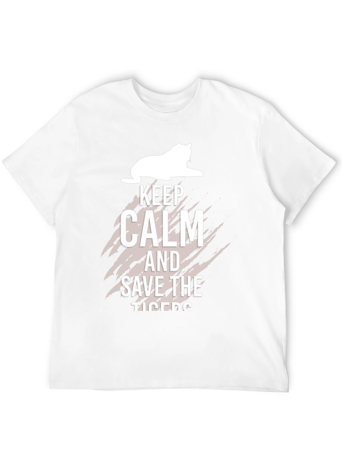 Keep Calm Save Tigers Black T-Shirt