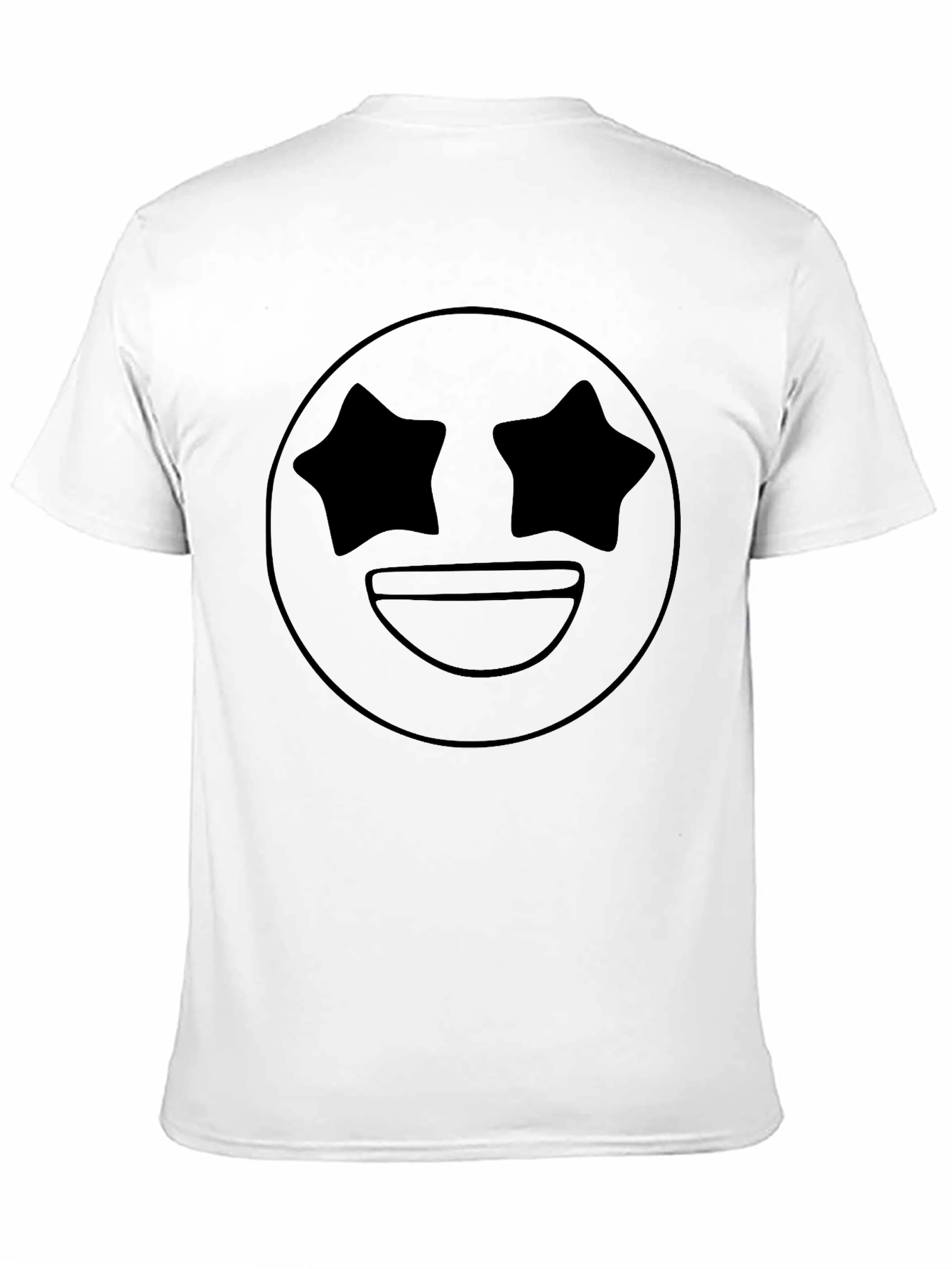 Star Eyes Emoji Black T-Shirt