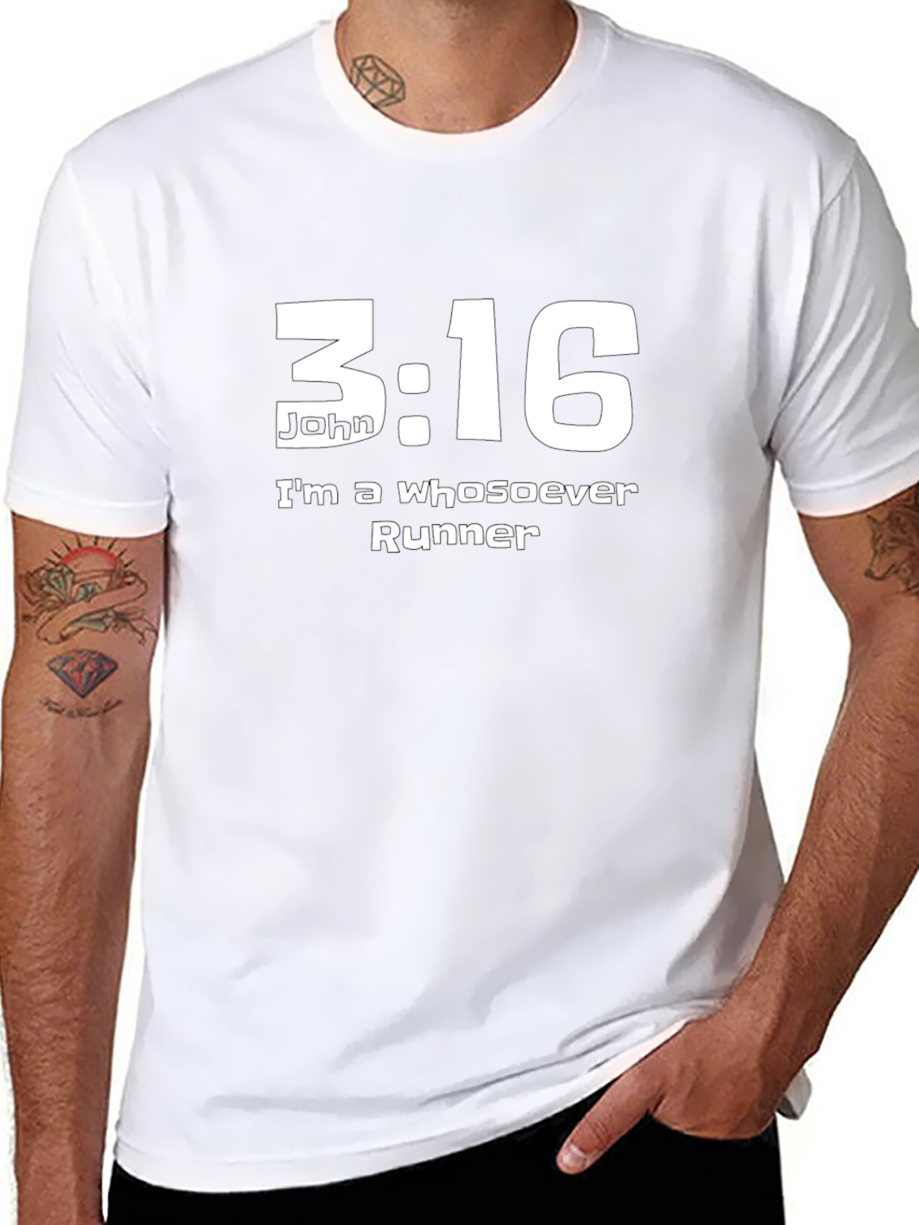 John 3:16 Whosoever Runner T-Shirt