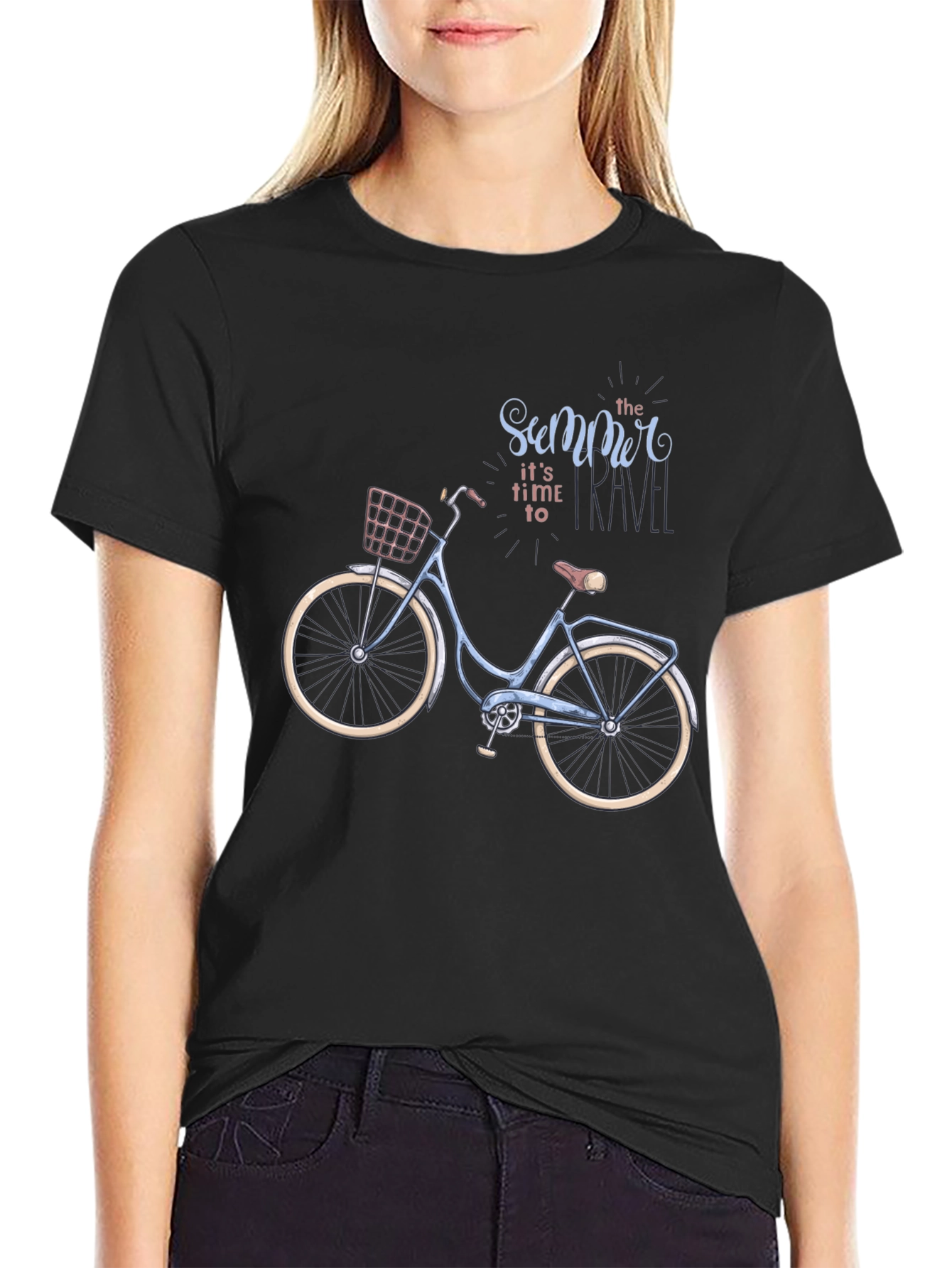 Summer Travel Bicycle Graphic Tee