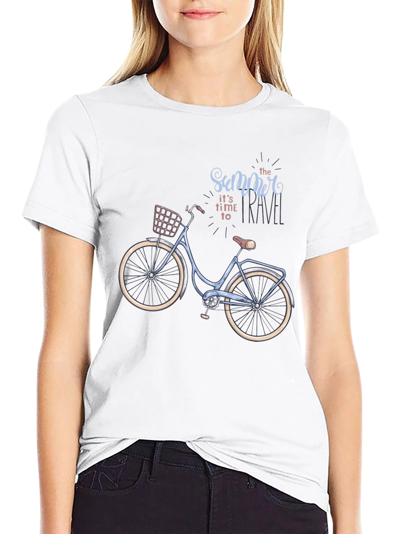Summer Travel Bicycle Graphic Tee