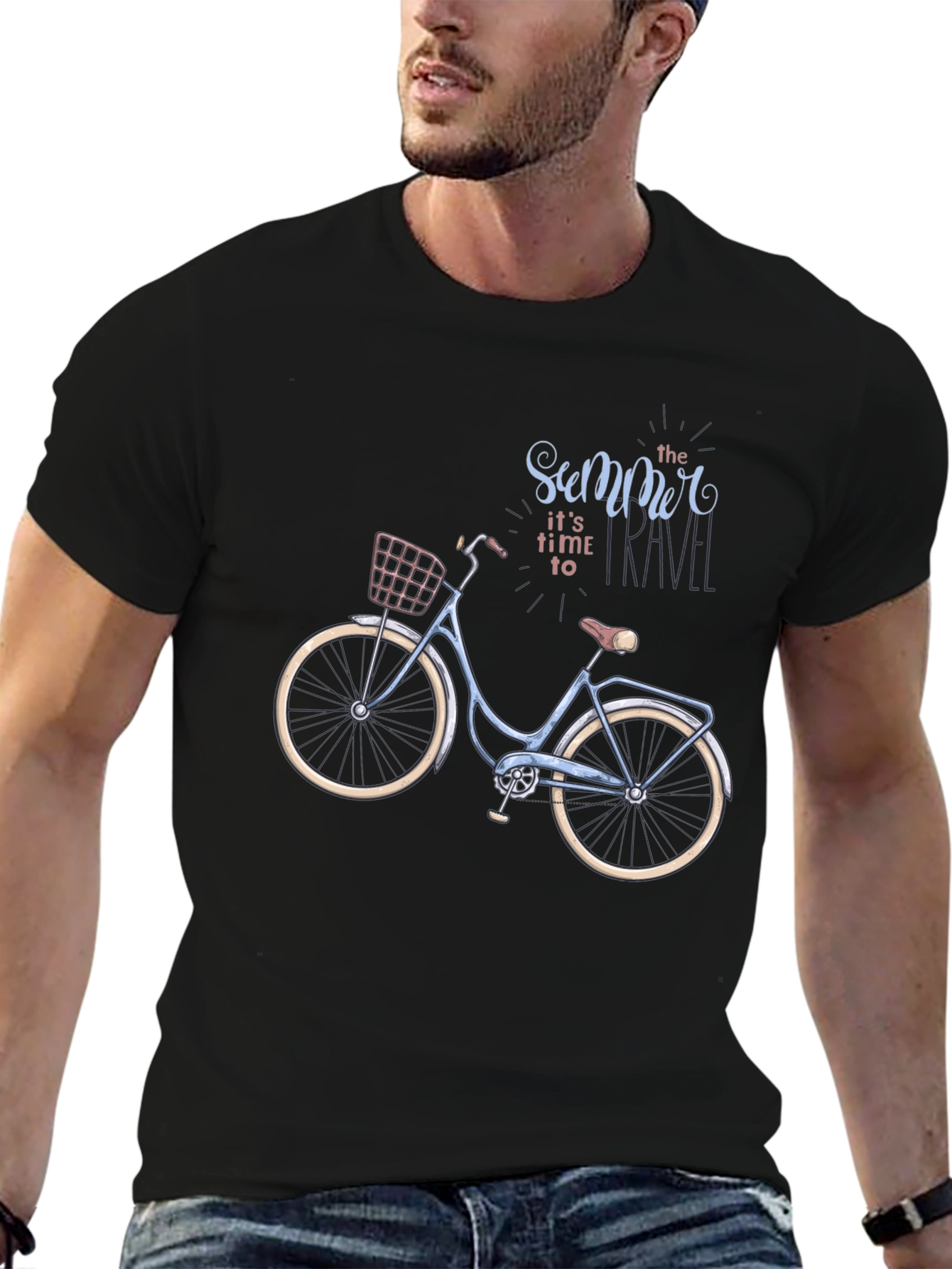 Summer Travel Bicycle Graphic Tee