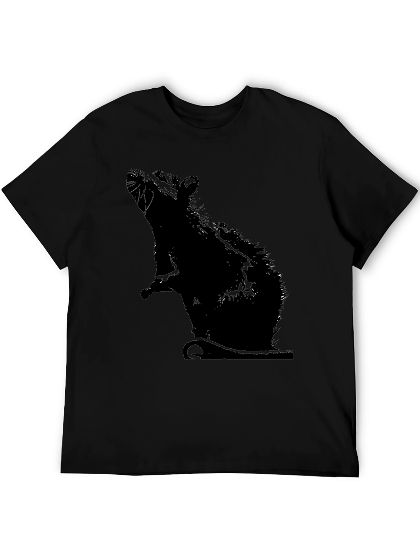 Rat Silhouette Graphic Tee - Classic Black T-Shirt