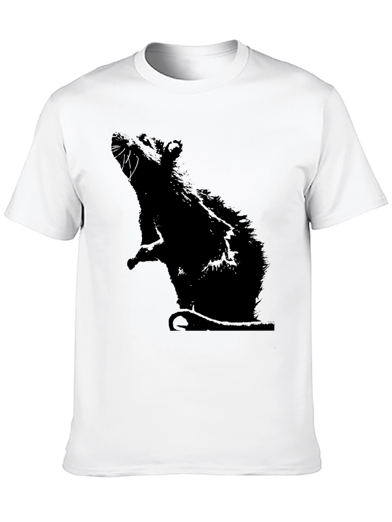 Rat Silhouette Graphic Tee - Classic Black T-Shirt