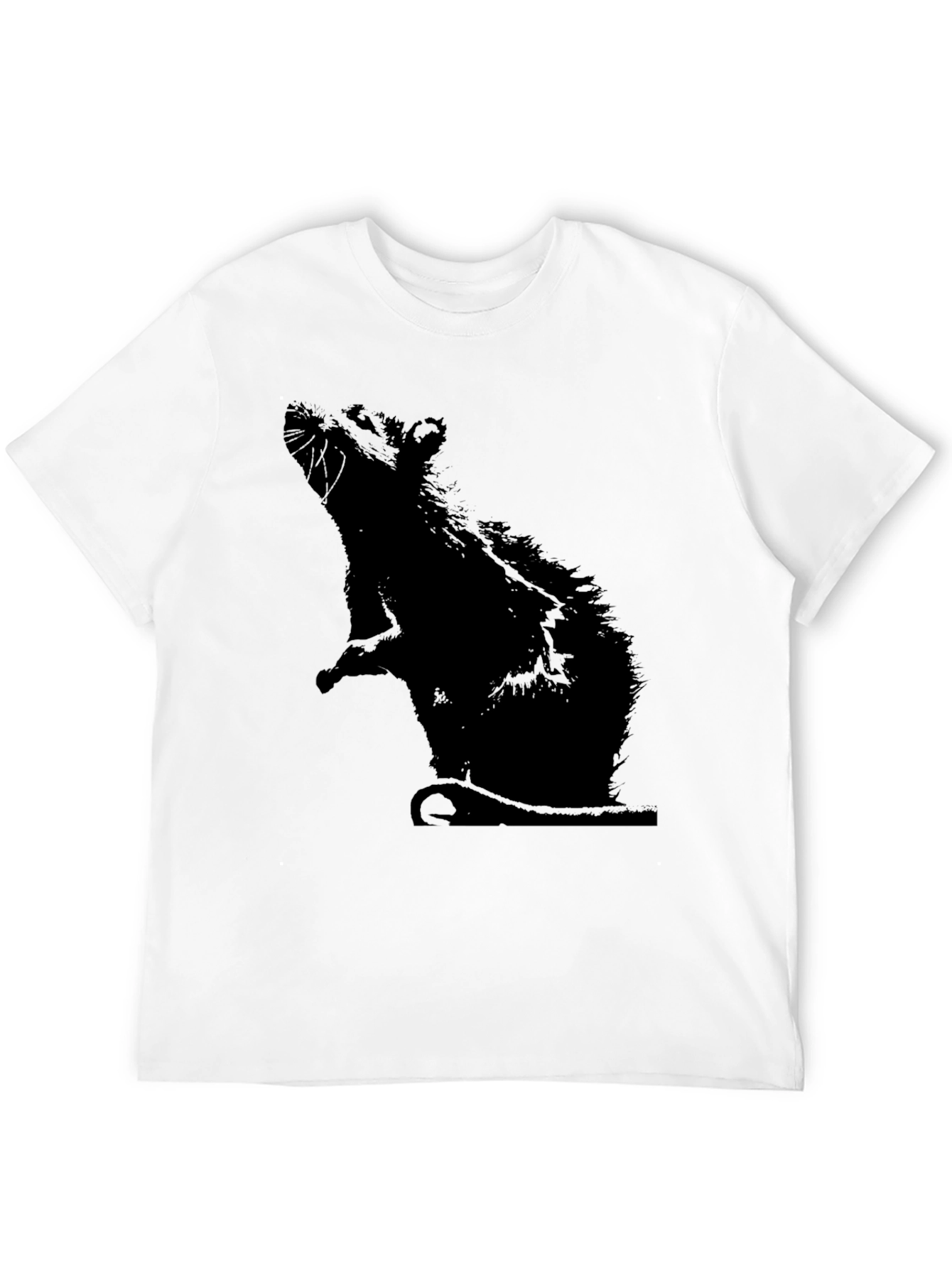 Rat Silhouette Graphic Tee - Classic Black T-Shirt