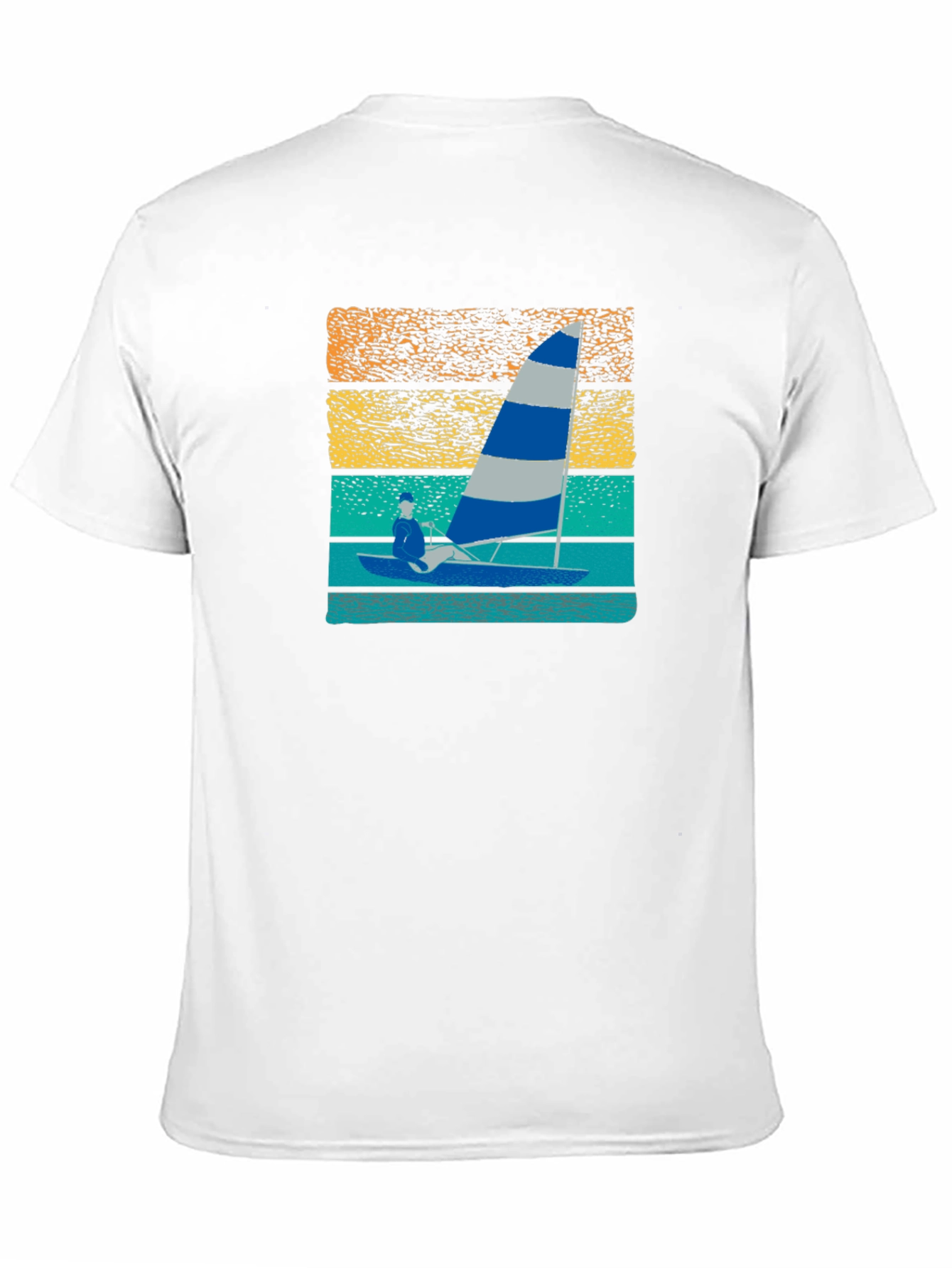 Sailing T-Shirt with Retro Sunset Design