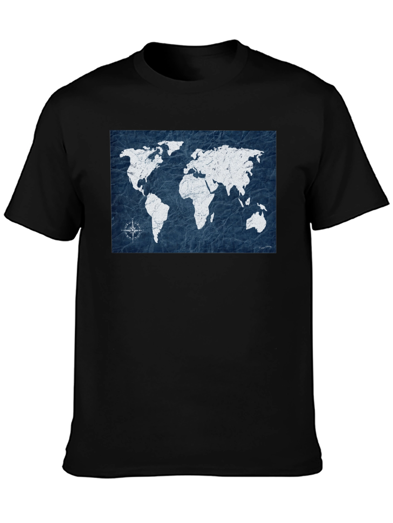 World Map Graphic Tee - Travel Adventure Style