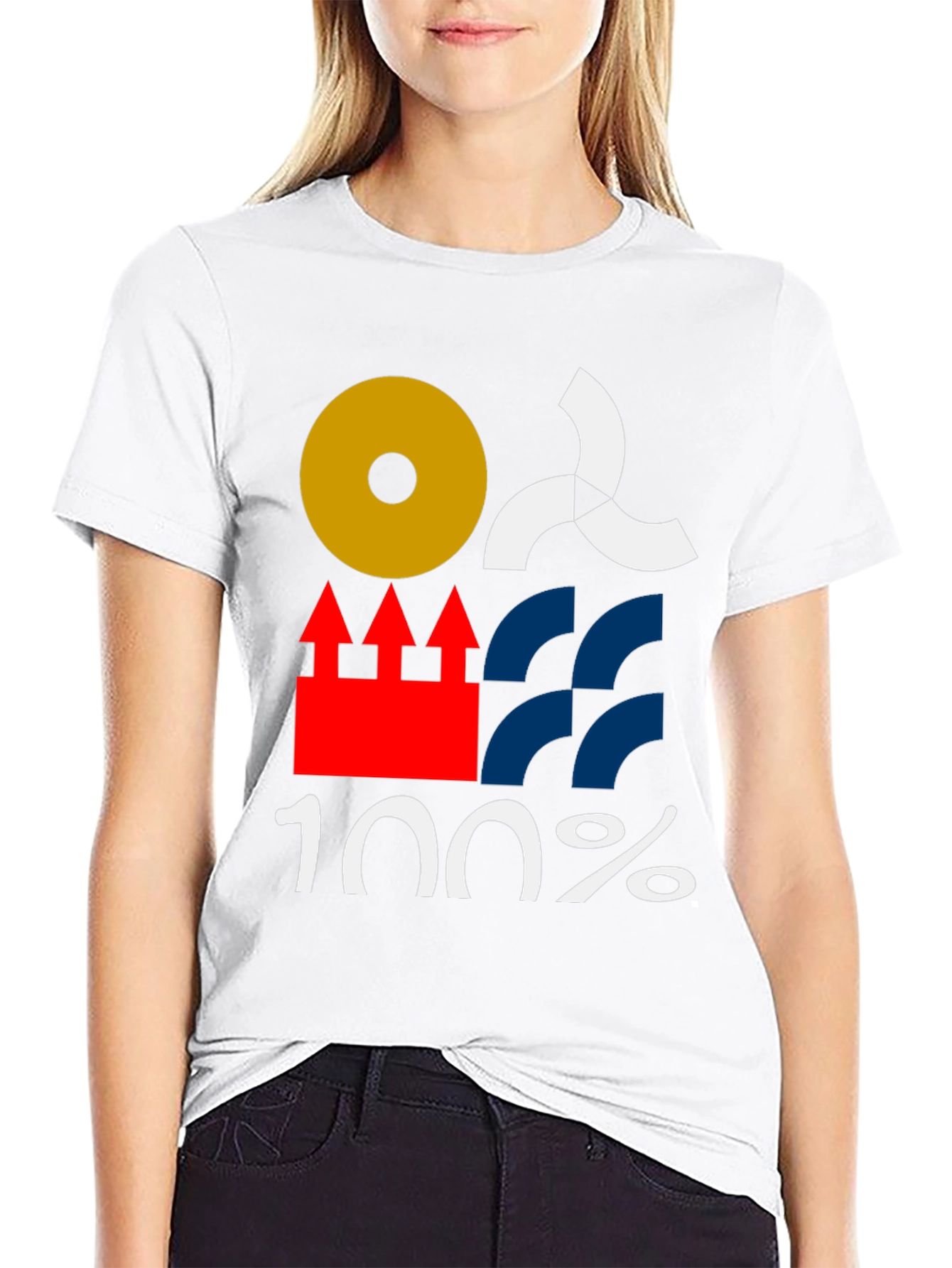 Abstract Graphic Tee - 100% Cotton Black T-Shirt
