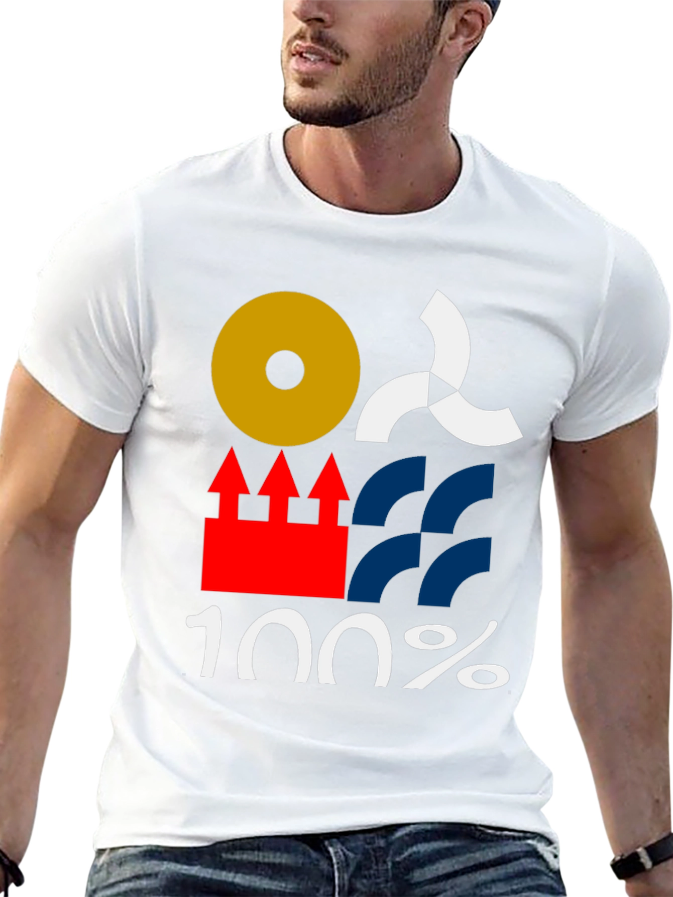 Abstract Graphic Tee - 100% Cotton Black T-Shirt