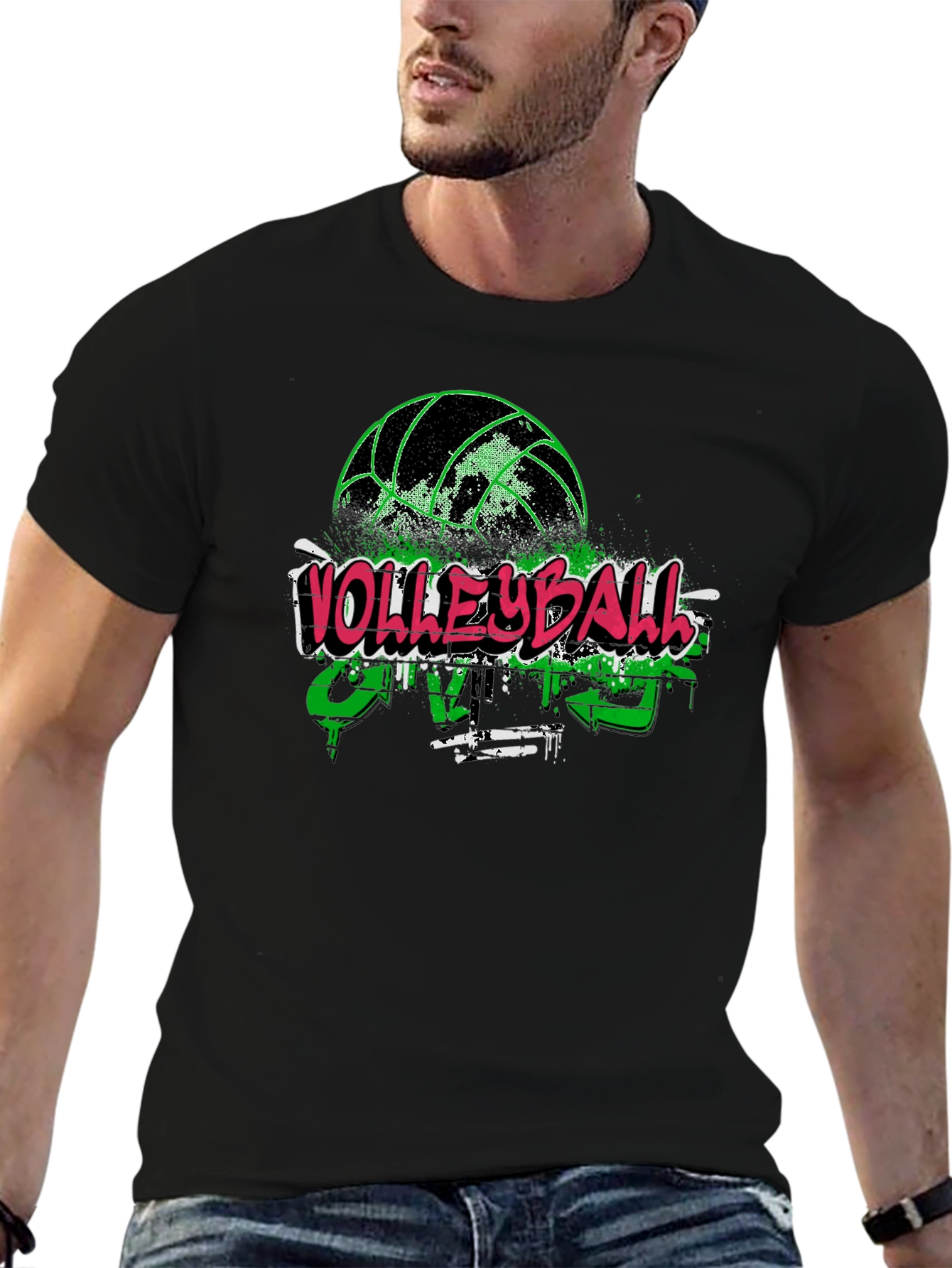 Volleyball Graphic Tee - Cool Sportswear Shirt