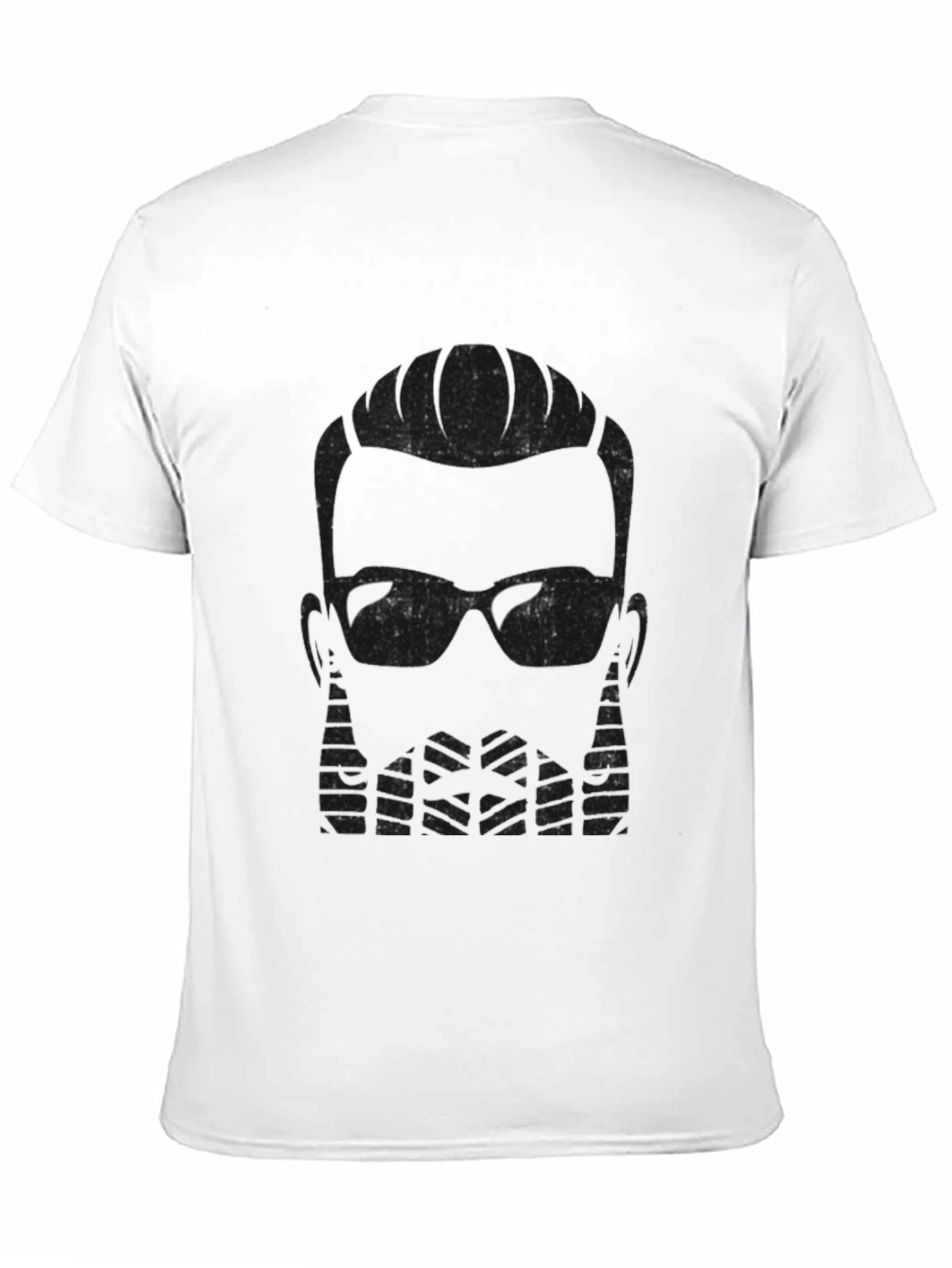 Cool Bearded Man Graphic Tee - Stylish Black T-Shirt