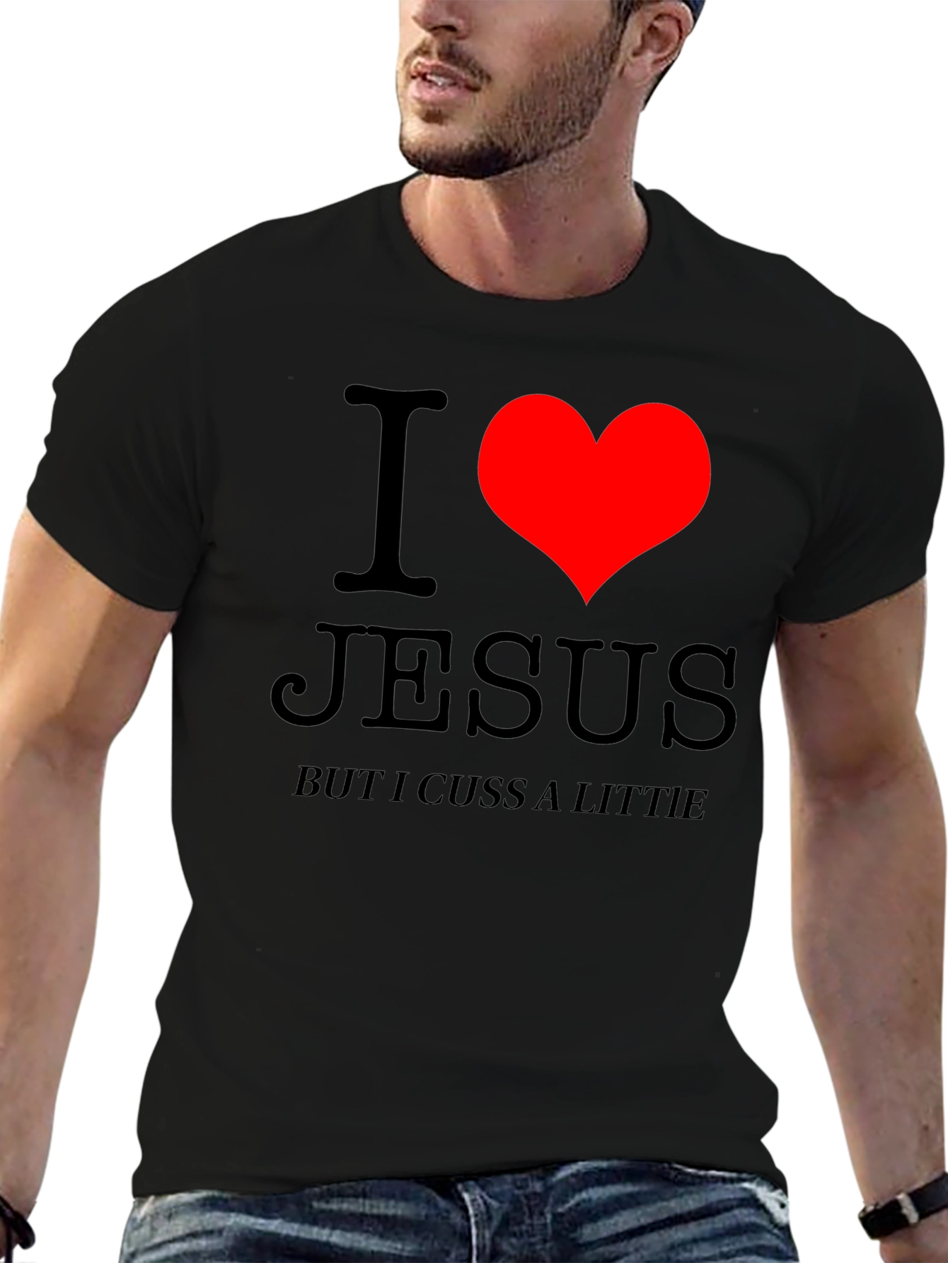 I Heart Jesus Graphic Tee - Cuss a Little