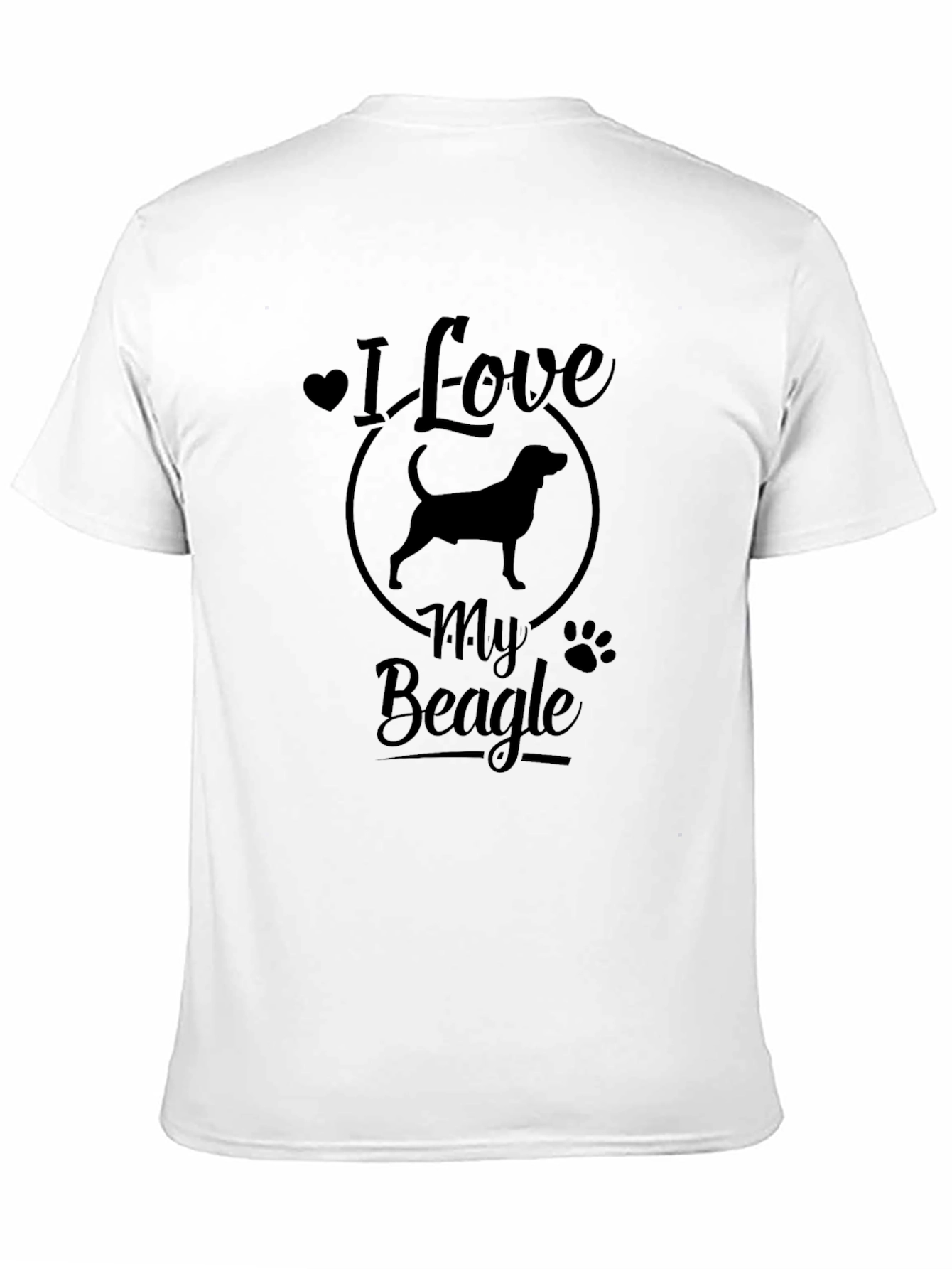 I Love My Beagle Black T-Shirt