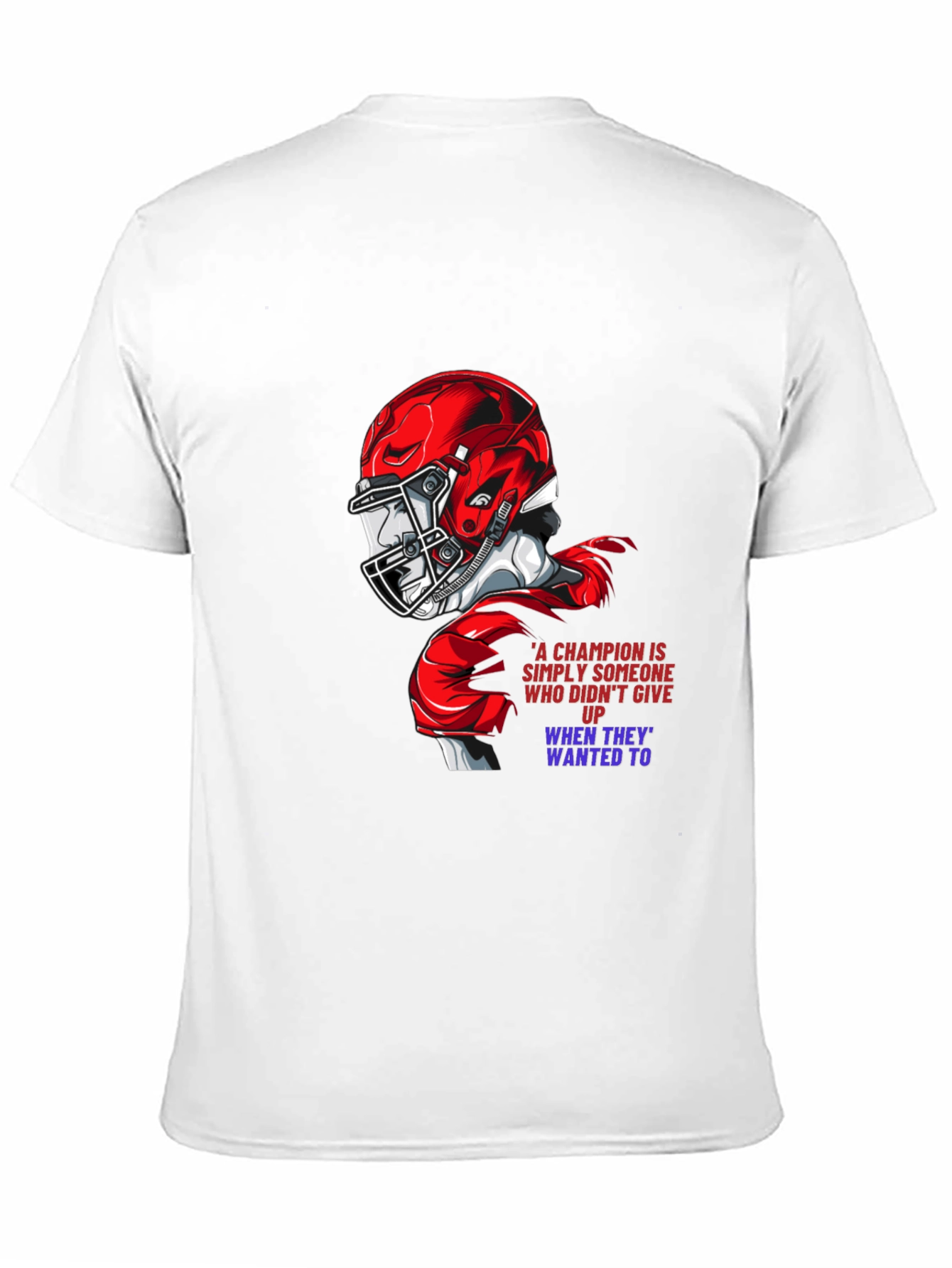 Champion Football Graphic Tee - Never Give Up