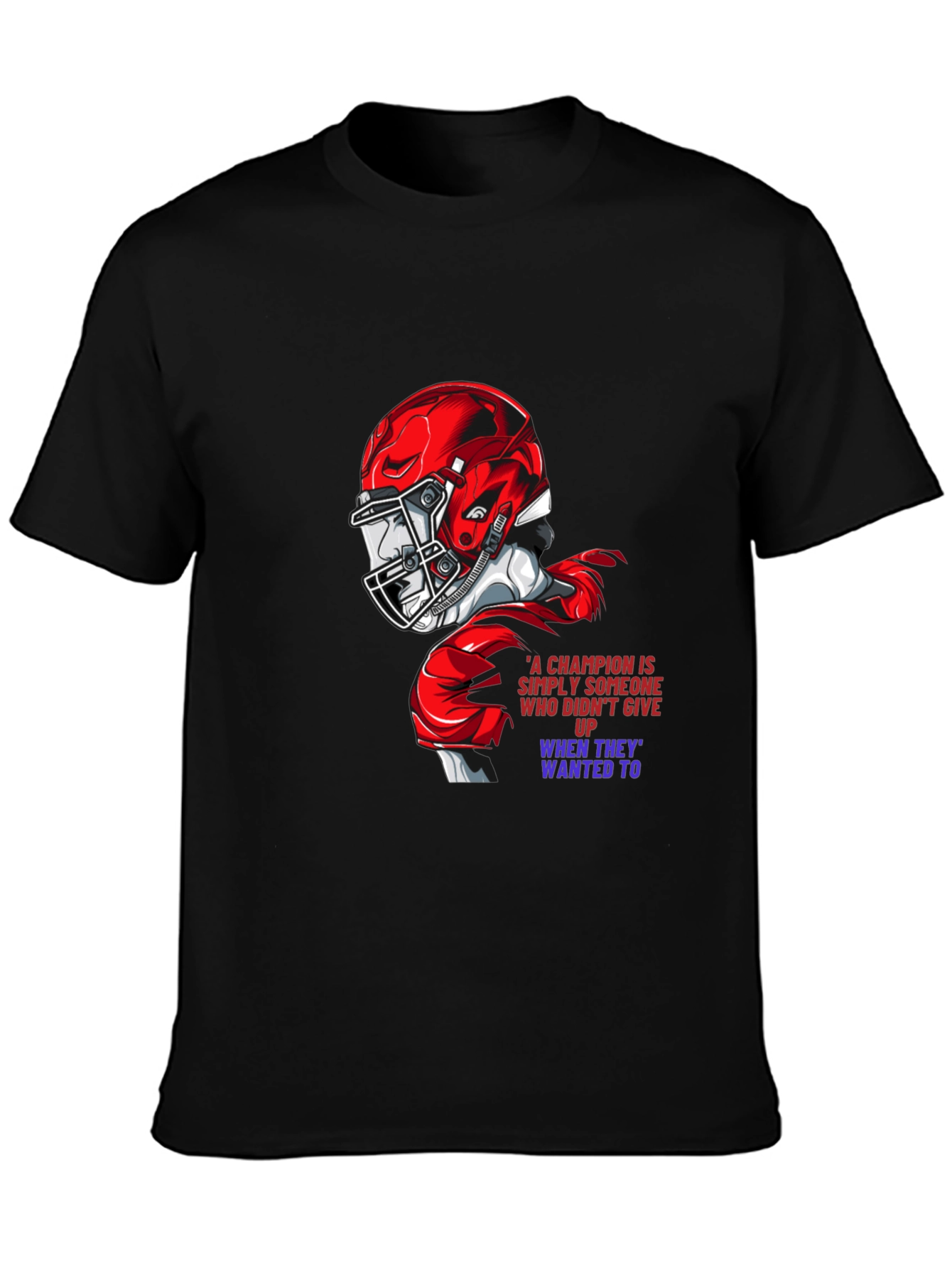 Champion Football Graphic Tee - Never Give Up