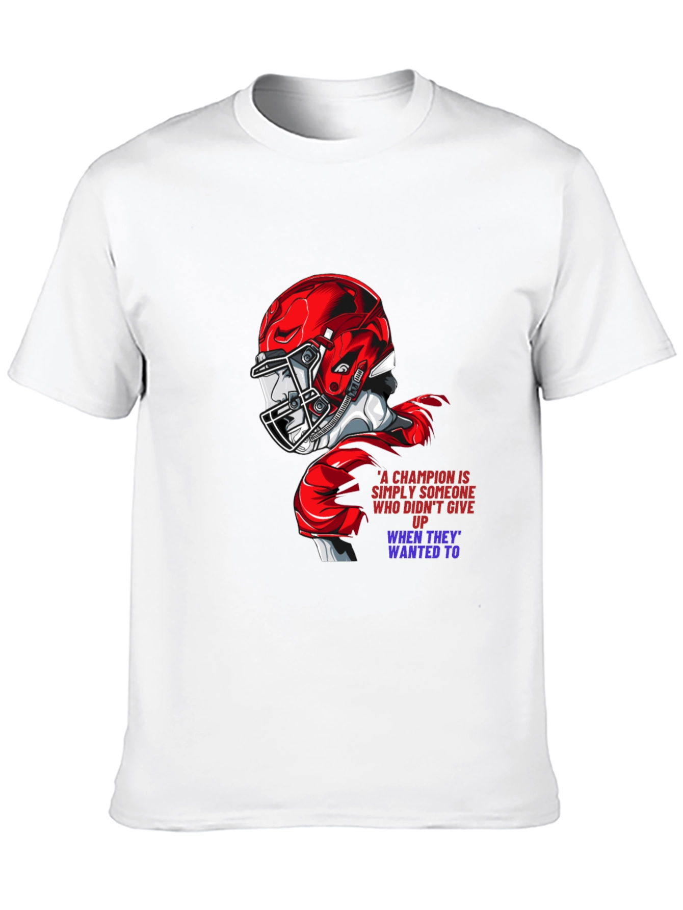 Champion Football Graphic Tee - Never Give Up