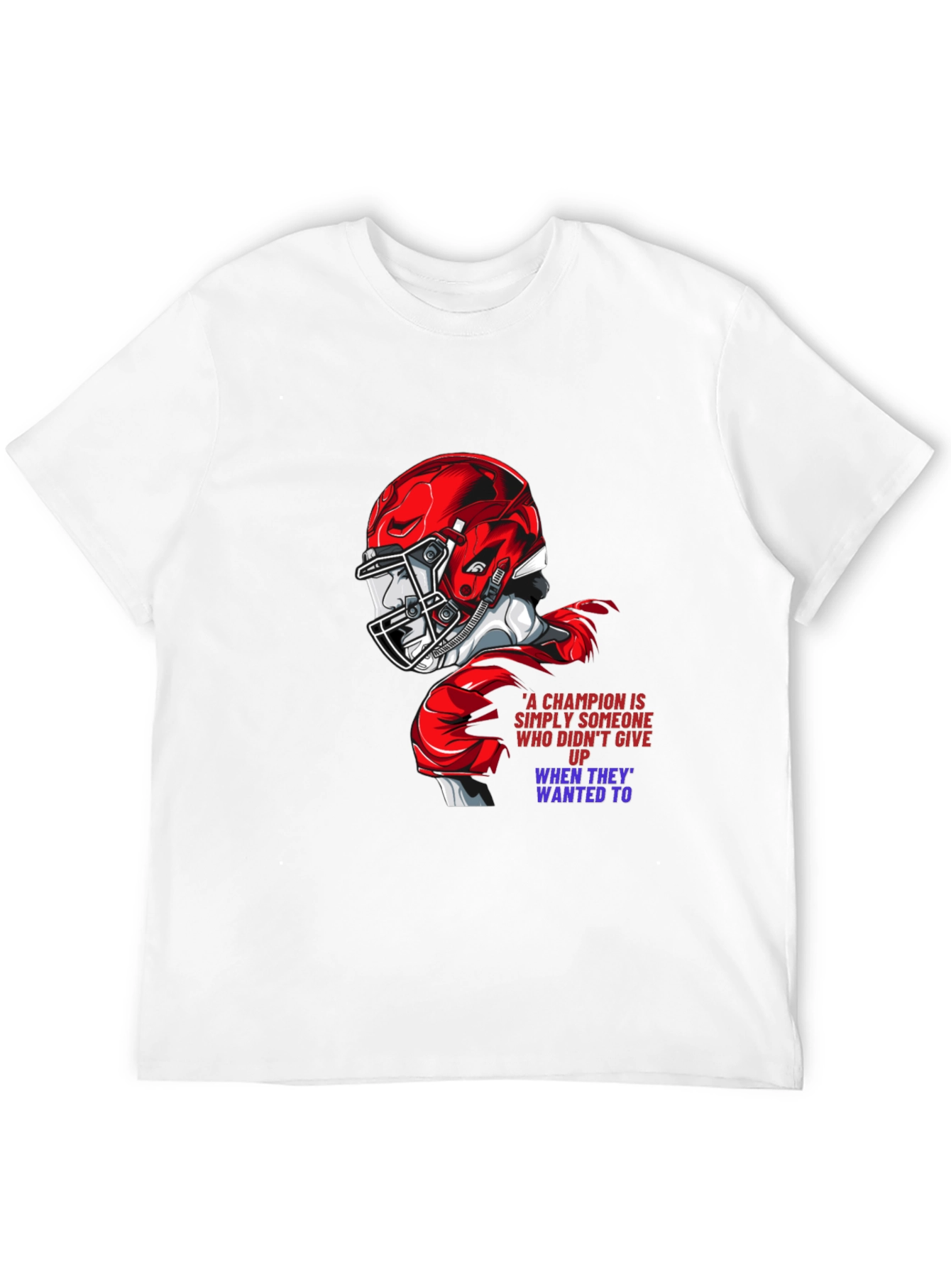 Champion Football Graphic Tee - Never Give Up