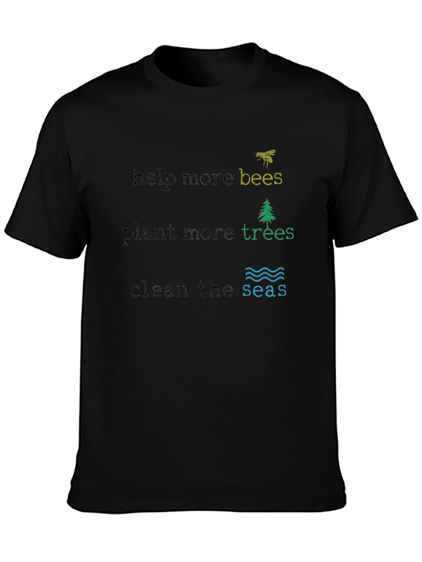 Eco-Friendly Graphic Tee - Help Bees Plant Trees