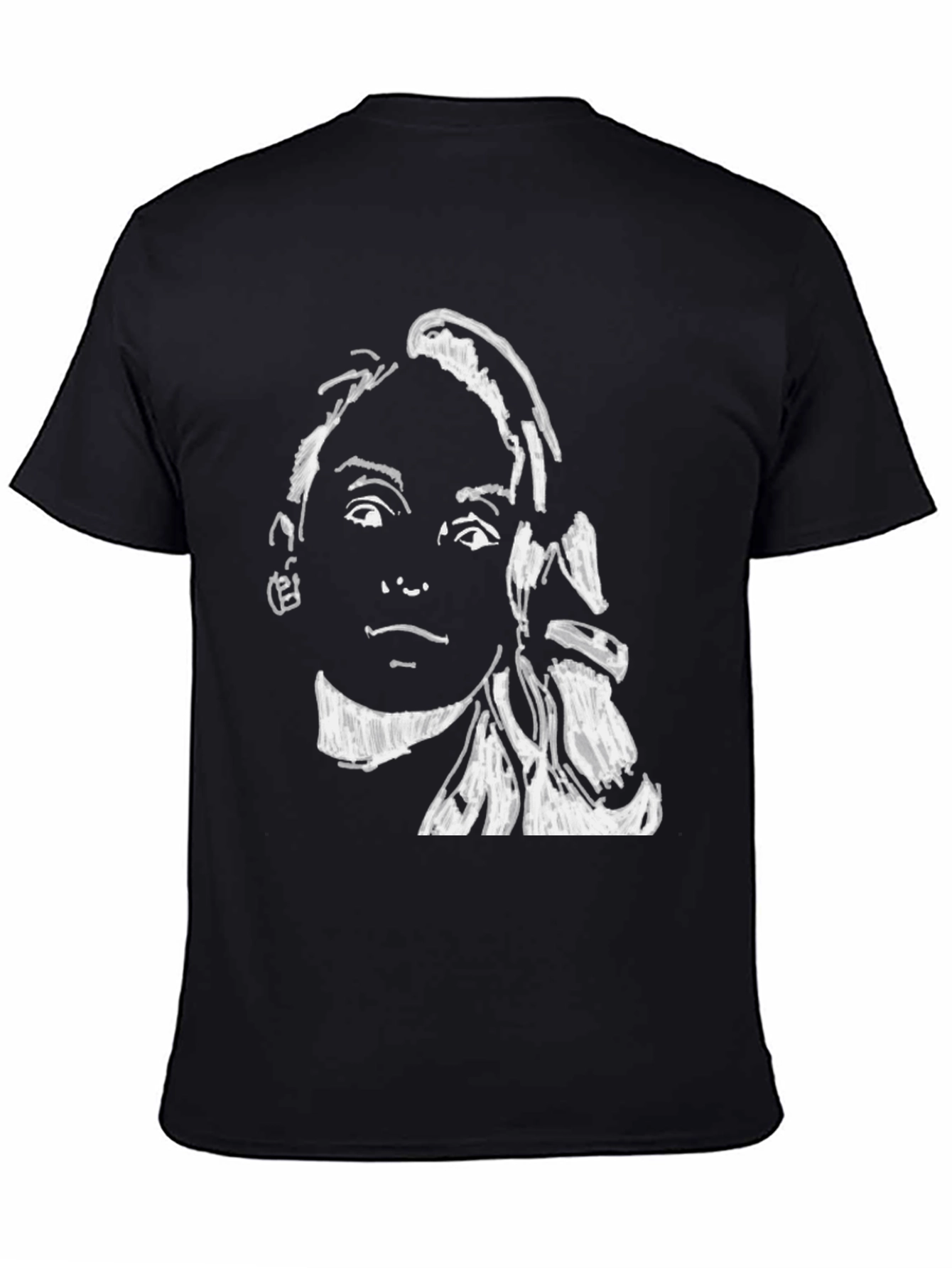 Modern Graphic Tee - Bold Black Print