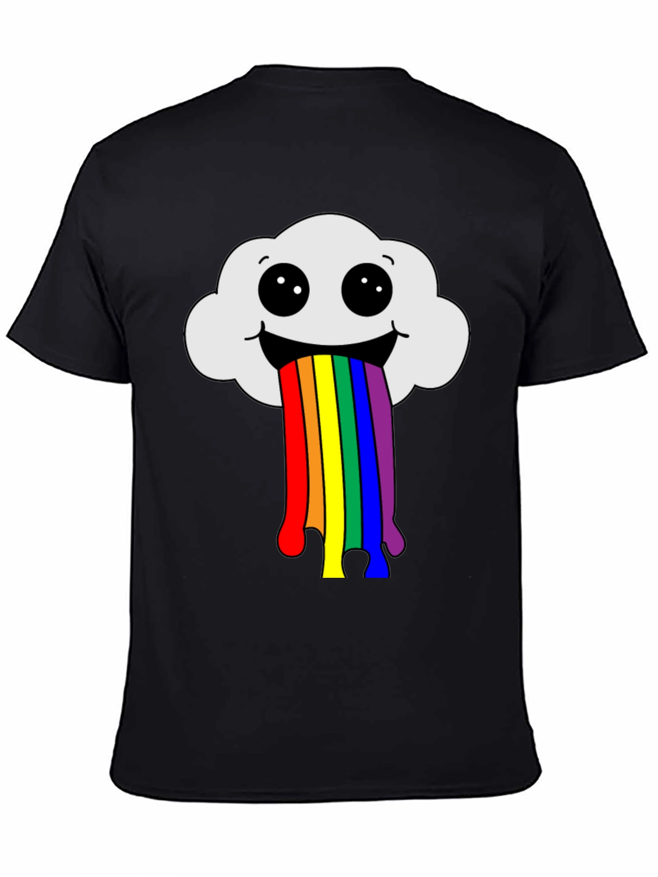 Rainbow Cloud T-Shirt - Fun Graphic Tee