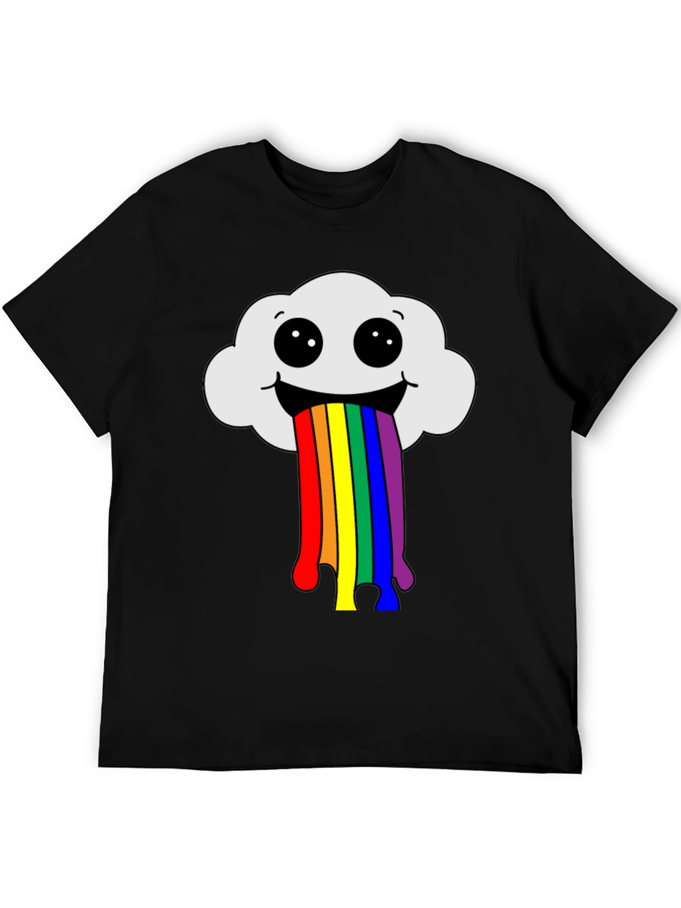 Rainbow Cloud T-Shirt - Fun Graphic Tee