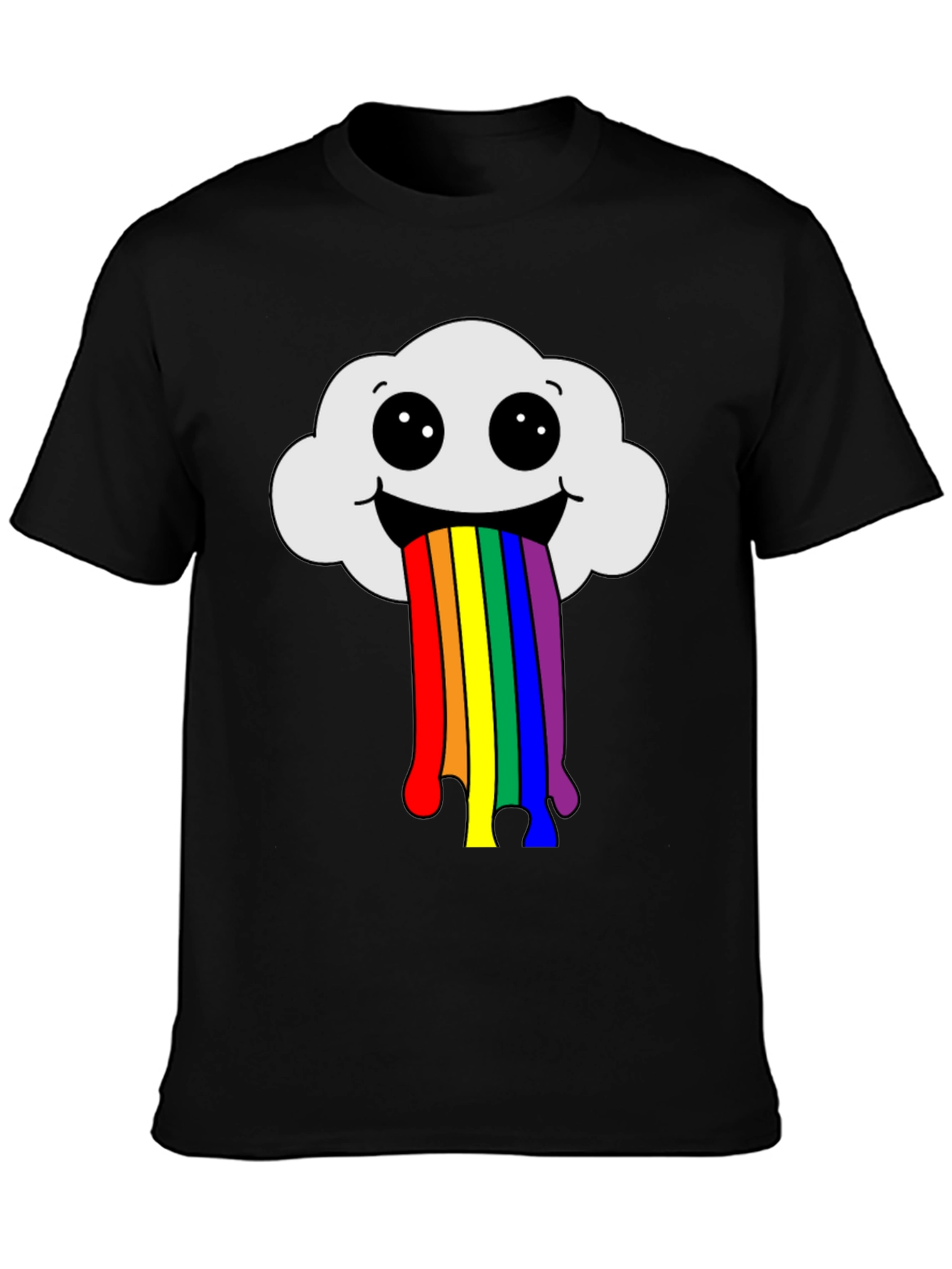 Rainbow Cloud T-Shirt - Fun Graphic Tee