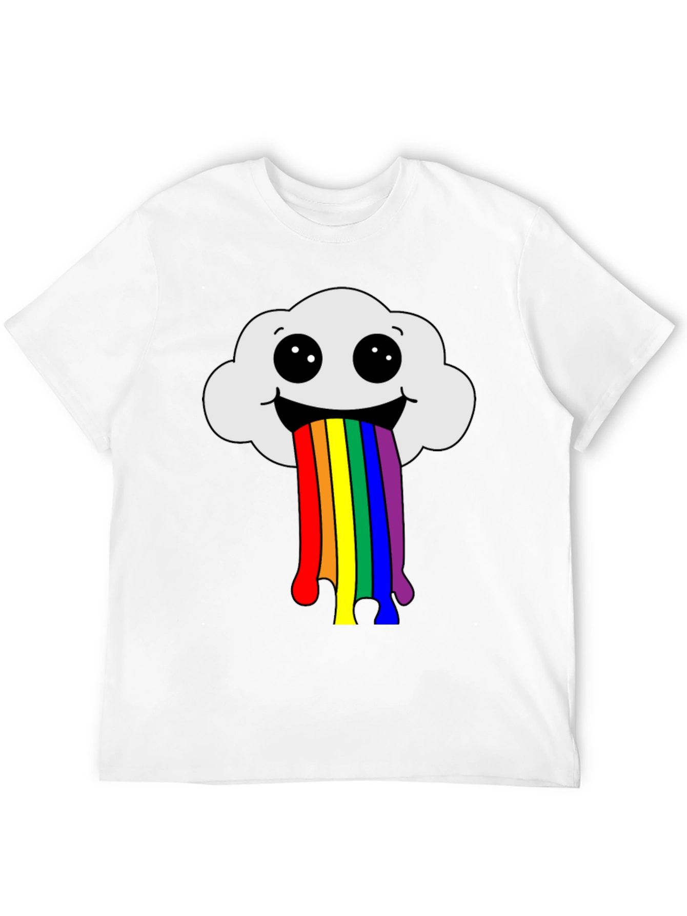 Rainbow Cloud T-Shirt - Fun Graphic Tee