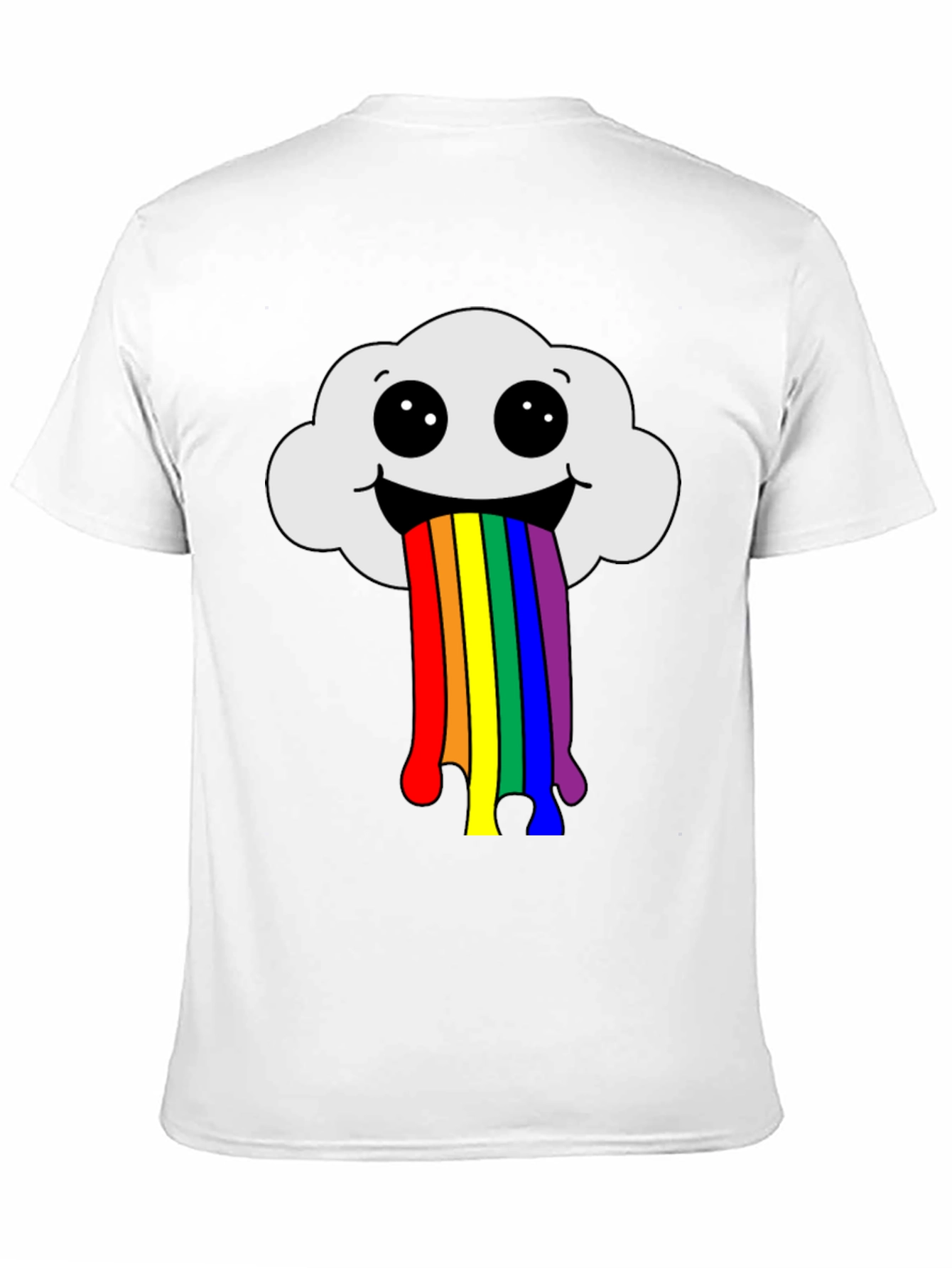 Rainbow Cloud T-Shirt - Fun Graphic Tee