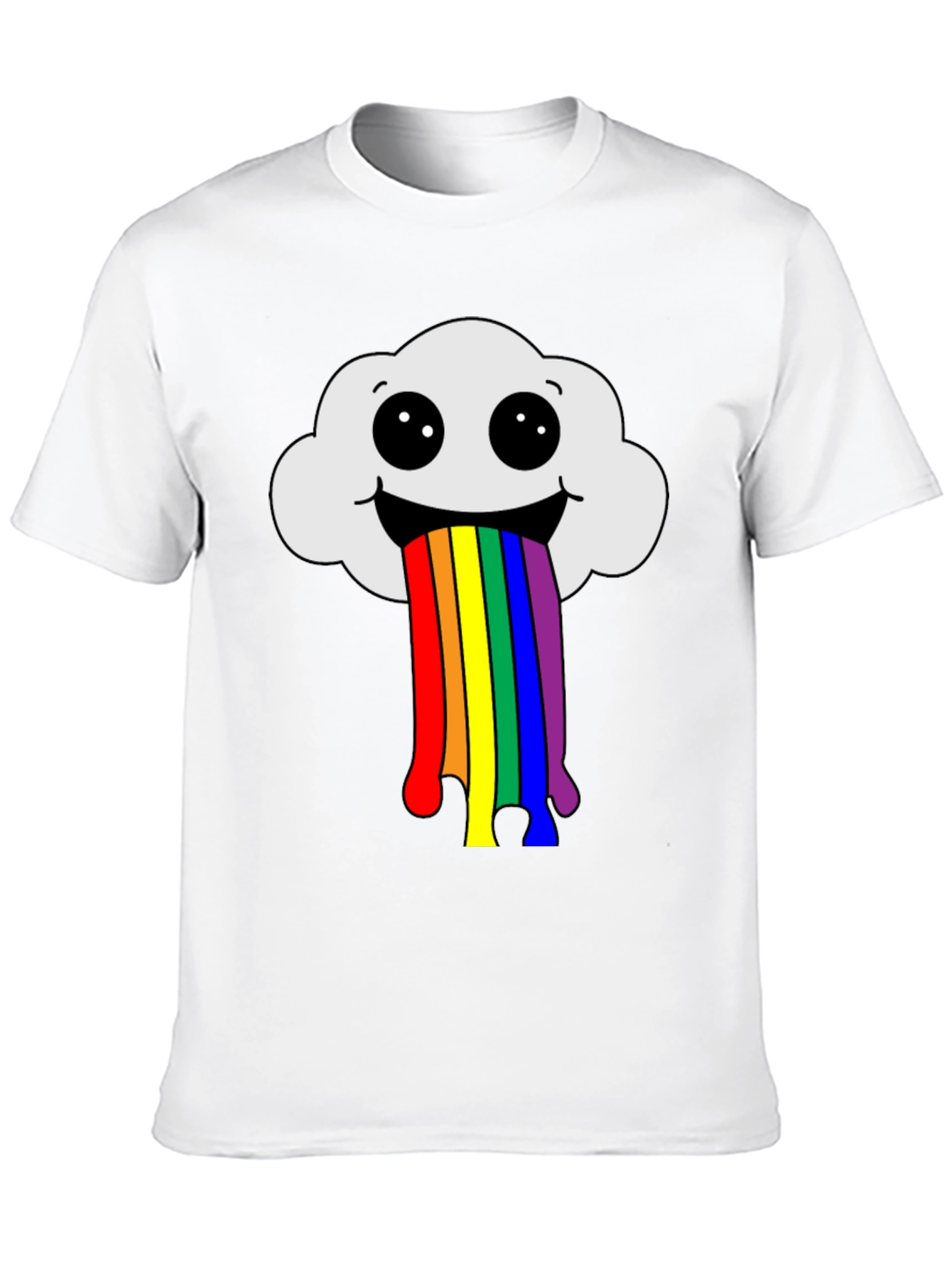 Rainbow Cloud T-Shirt - Fun Graphic Tee
