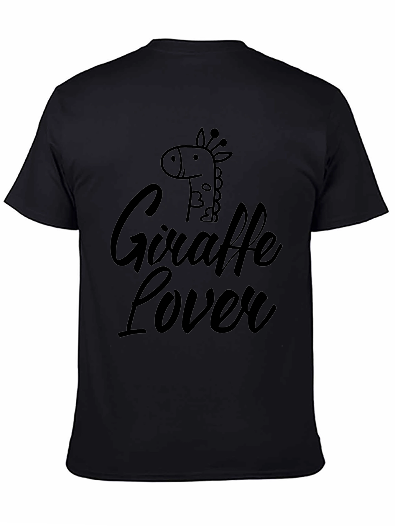 Giraffe Lover Black T-Shirt - Stylish Casual Tee