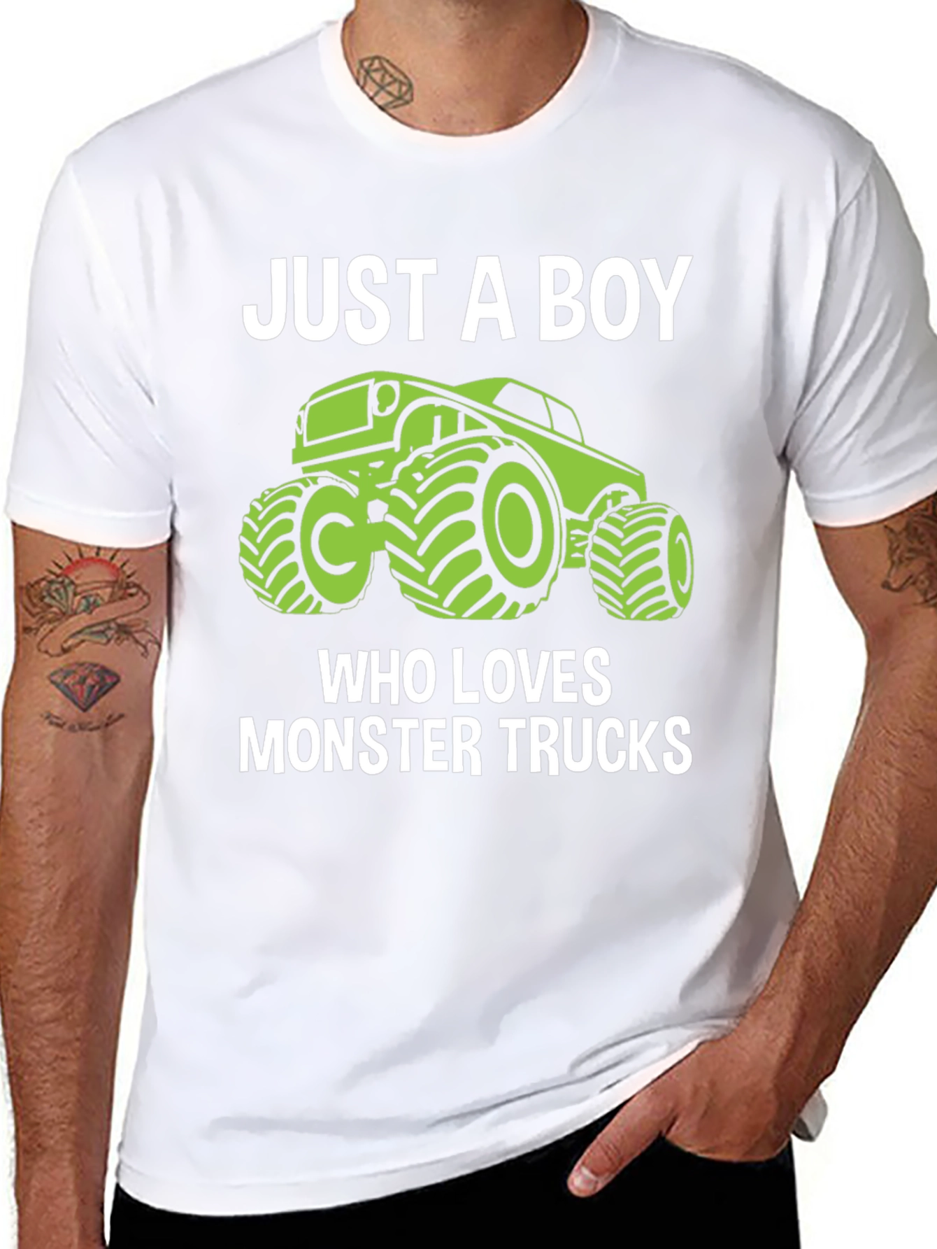 Just A Boy Who Loves Monster Trucks T-Shirt