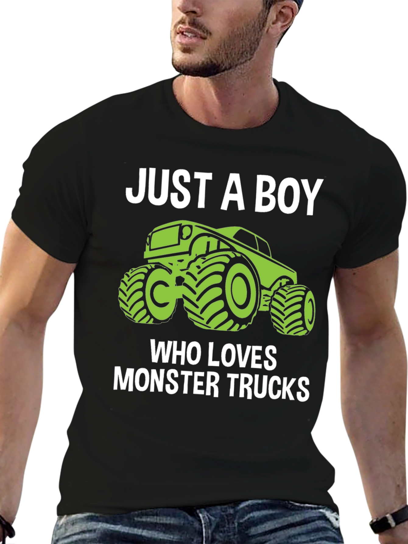 Just A Boy Who Loves Monster Trucks T-Shirt